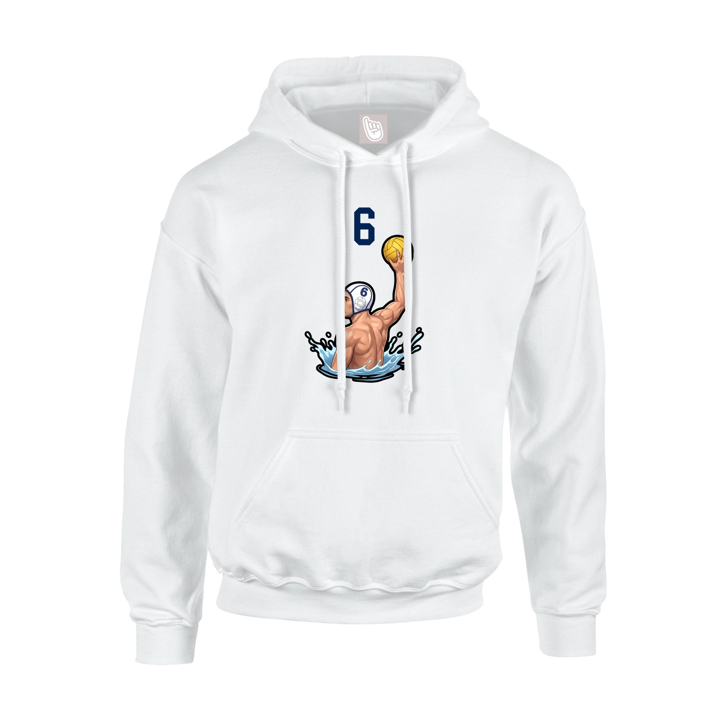 Hoodie — Number Top in White
