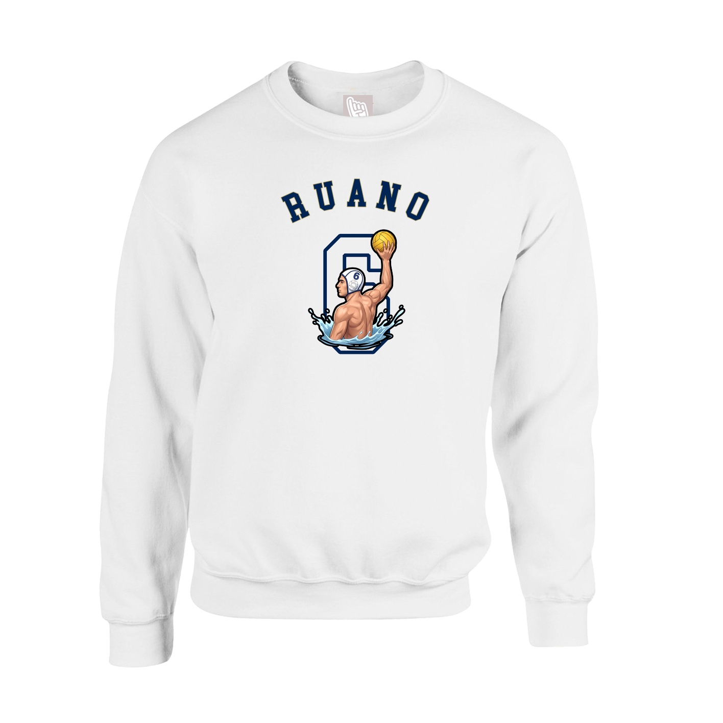 Fleece Crew — Shirsey Arch in White