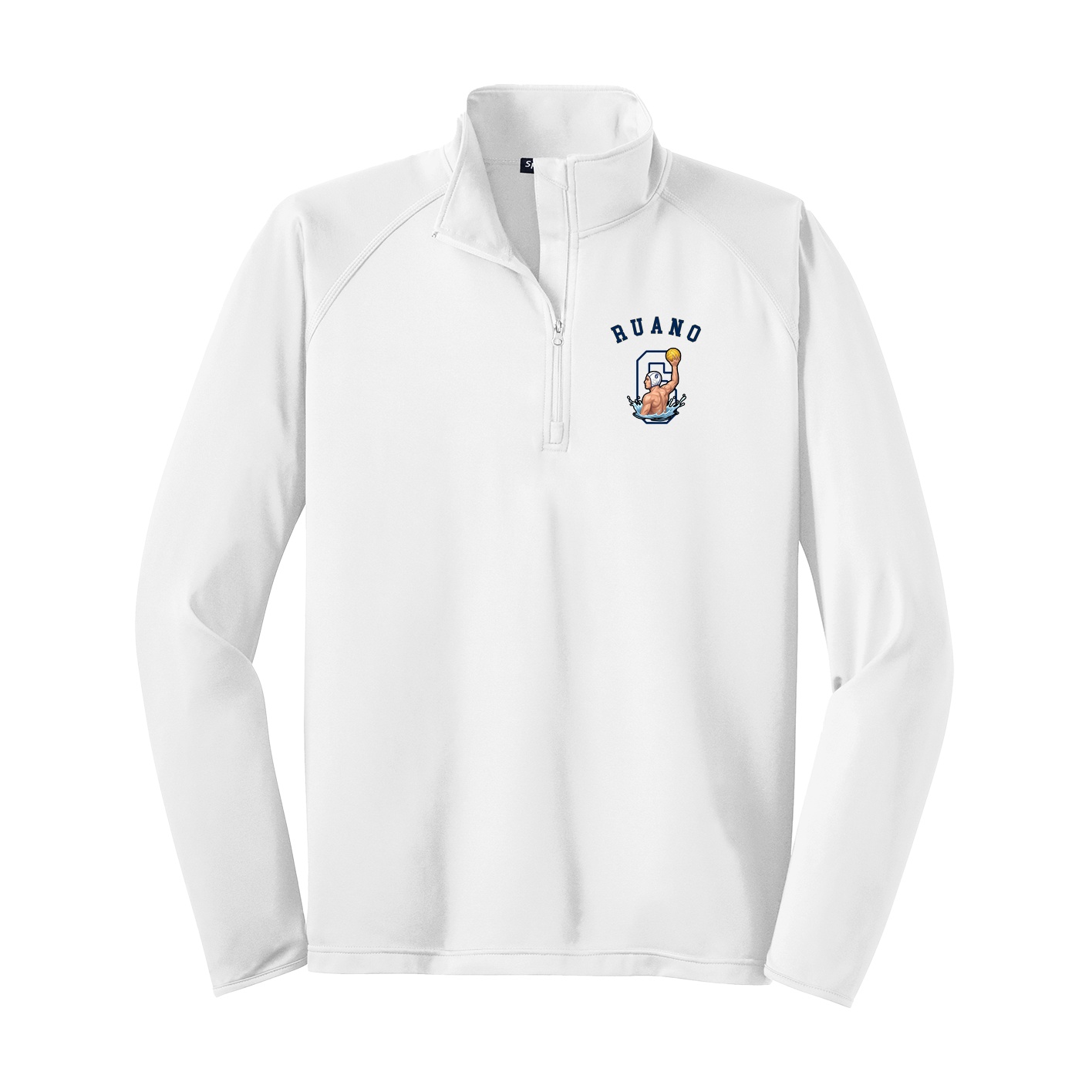Q-Zip Pullover — Shirsey Arch in White