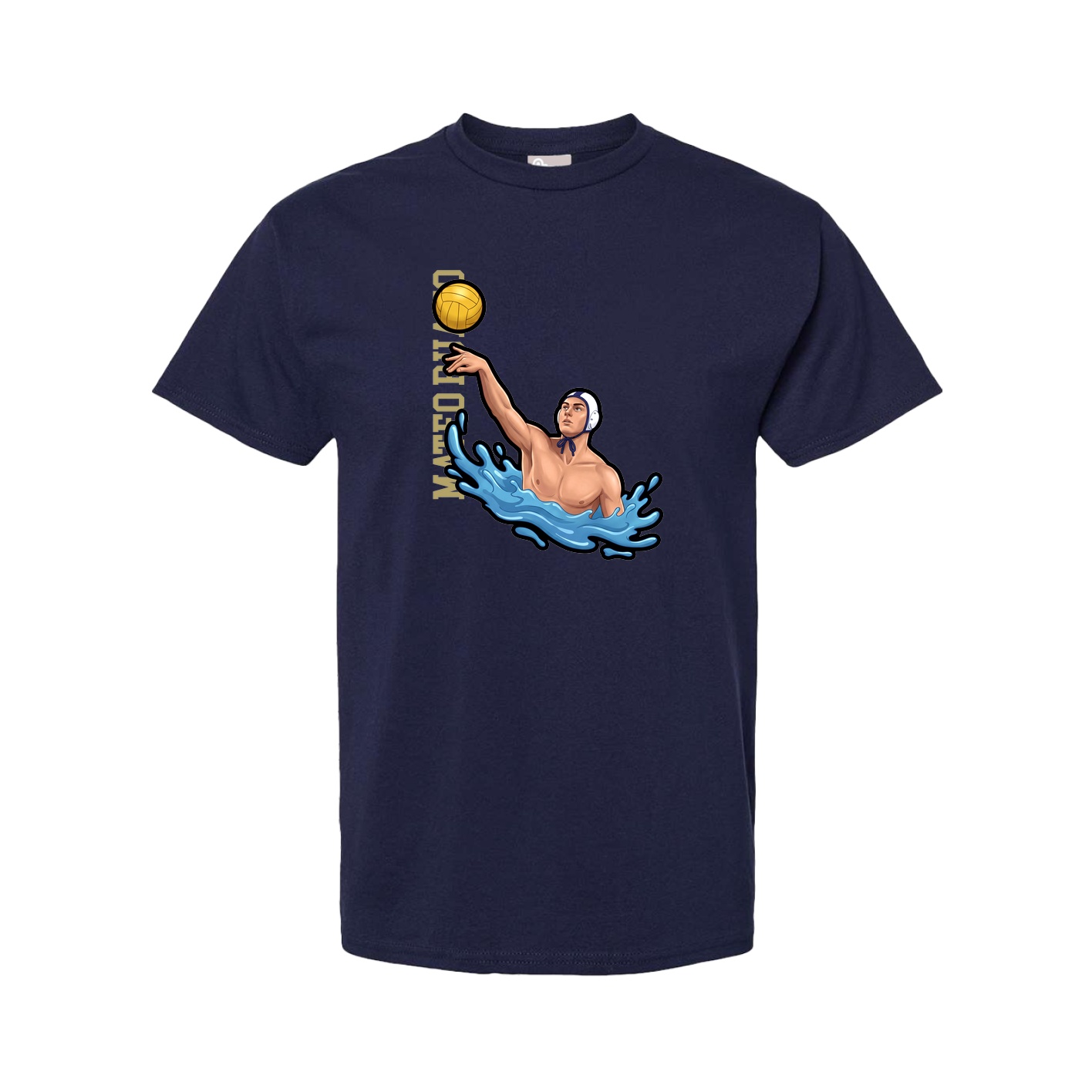 Youth Tee — Name Vertical in Navy