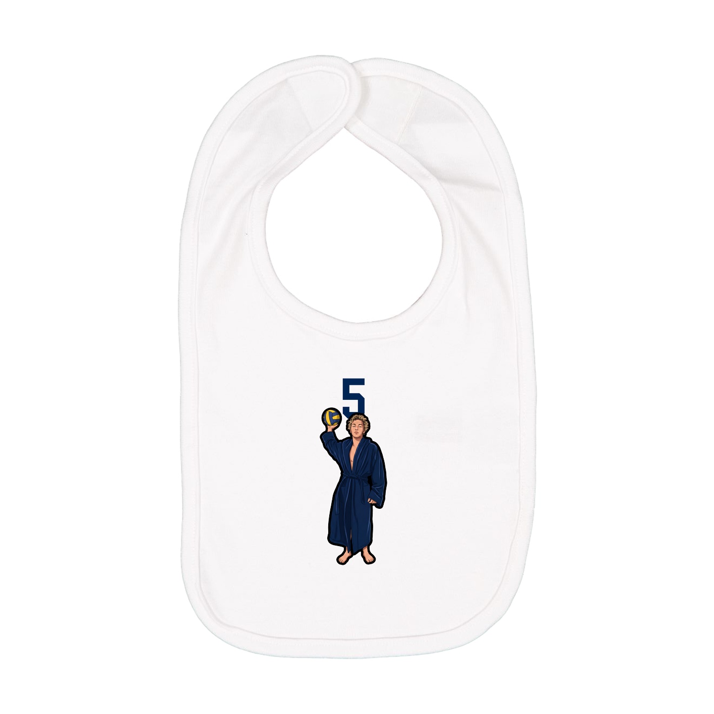 Infant Bib — Number Top in White