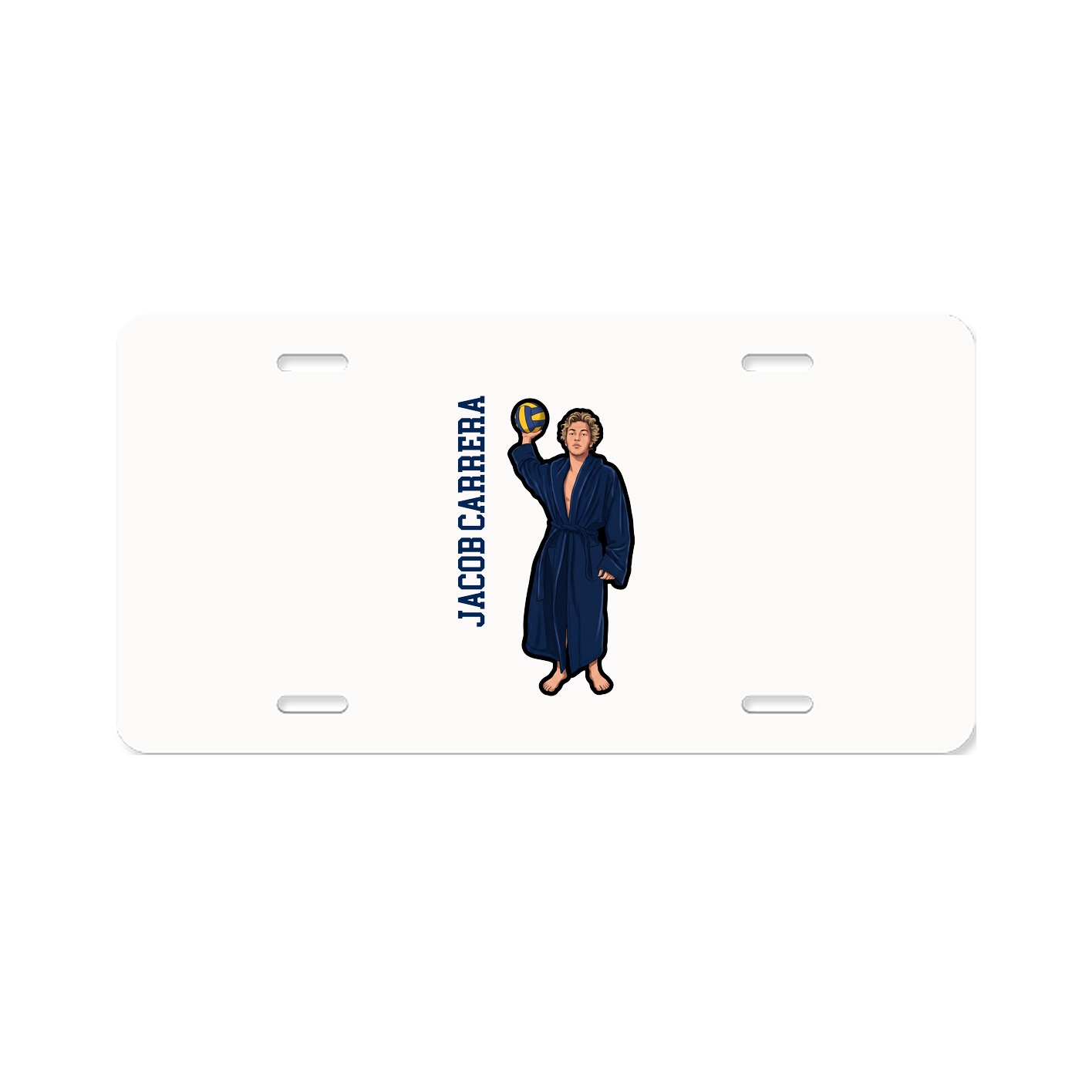 License Plate — Name Vertical in Classic