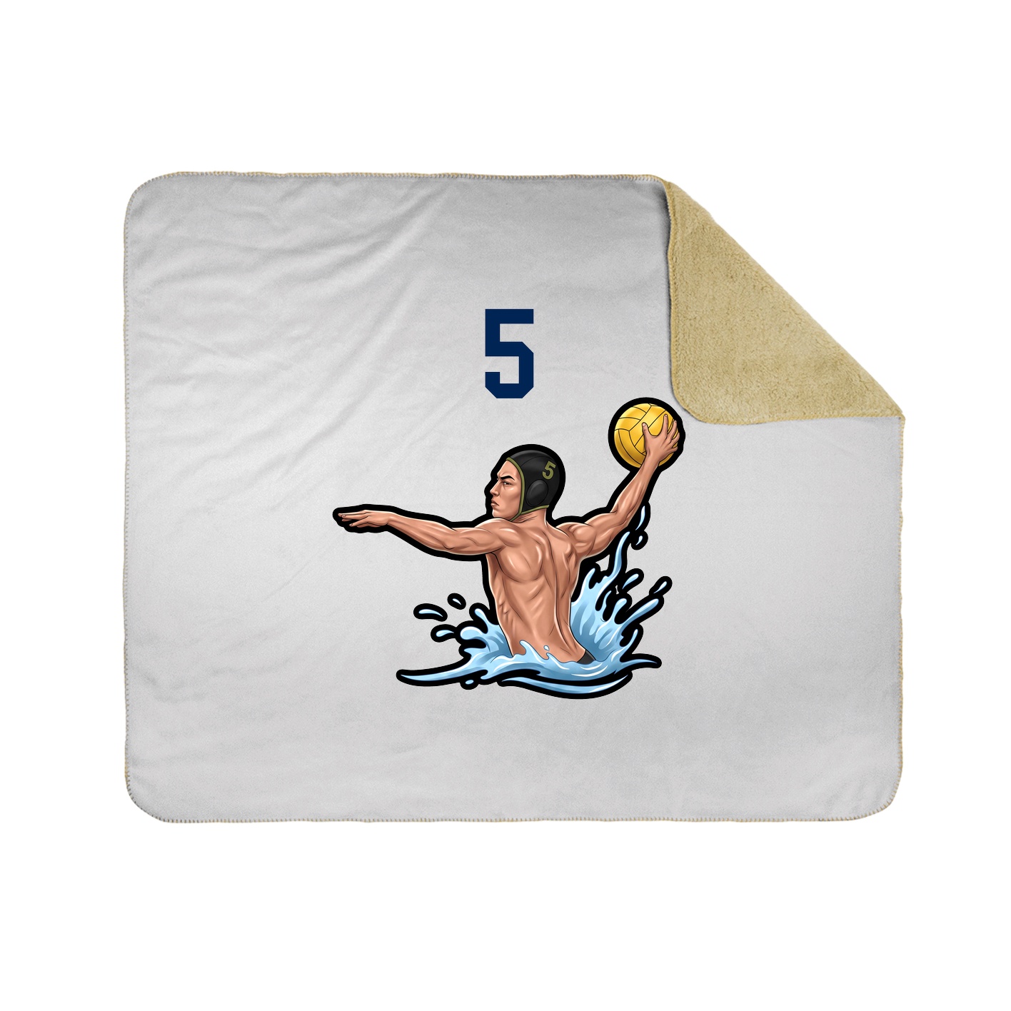 Throw Blanket — Number Top in White