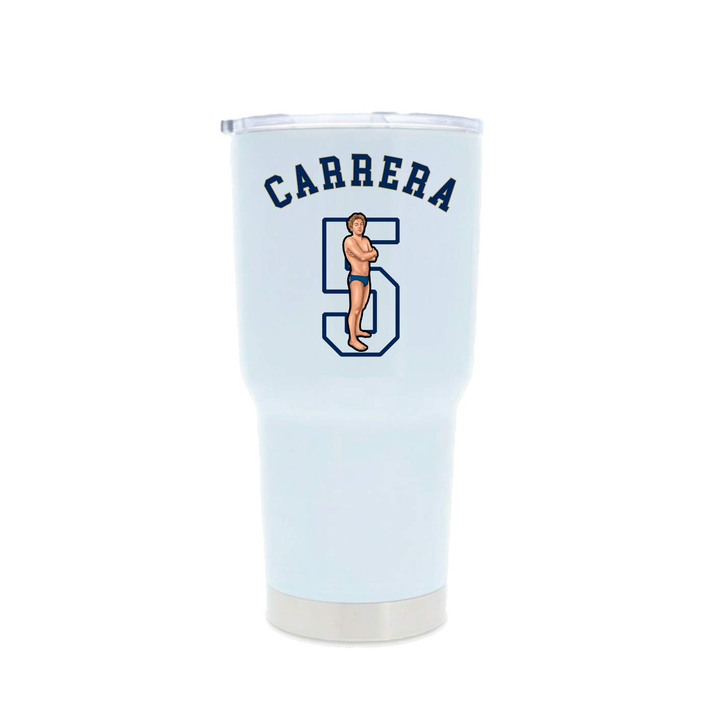 30oz Stainless Steel Tumbler — Shirsey Arch in White