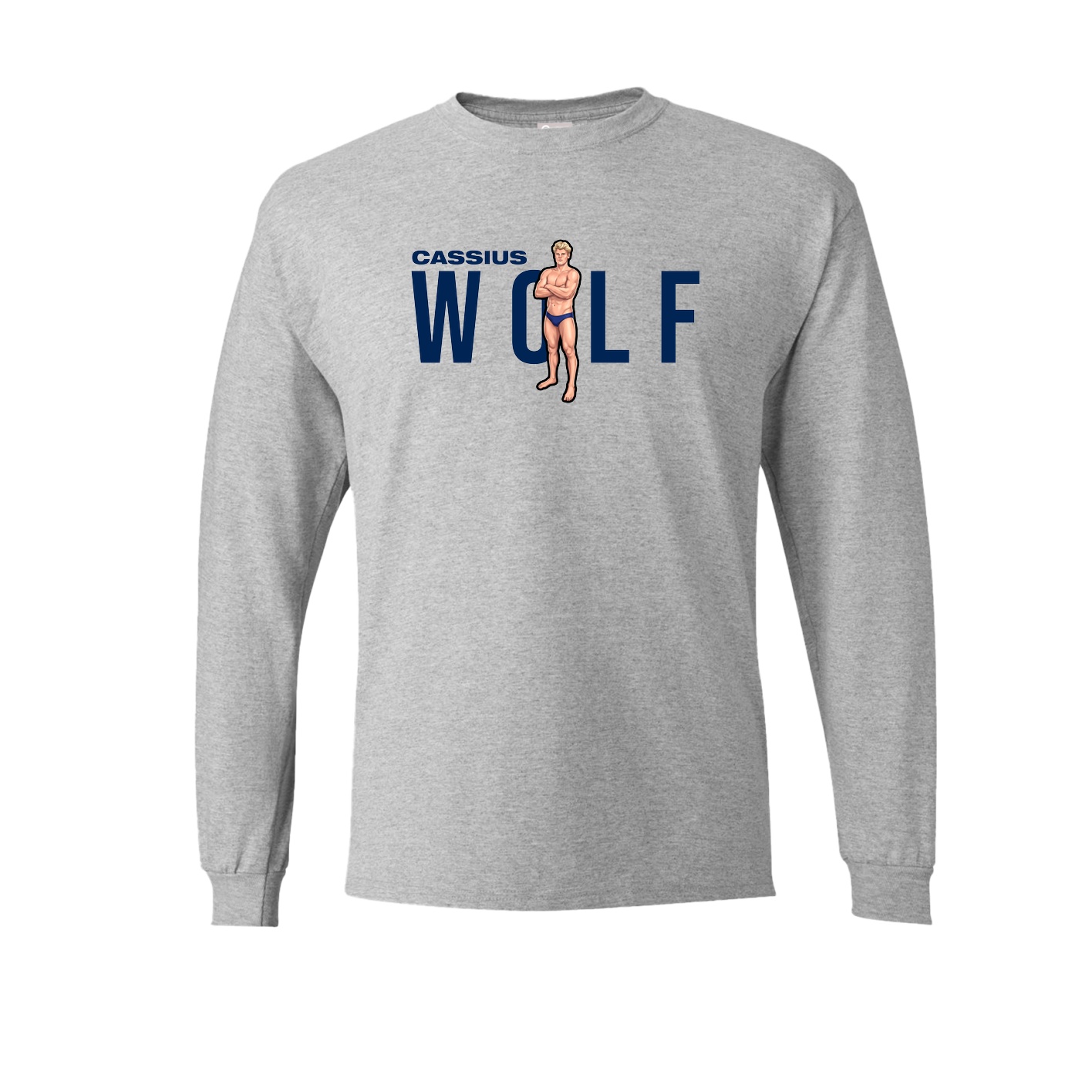 Long Sleeve Tee — Player Name in Grey