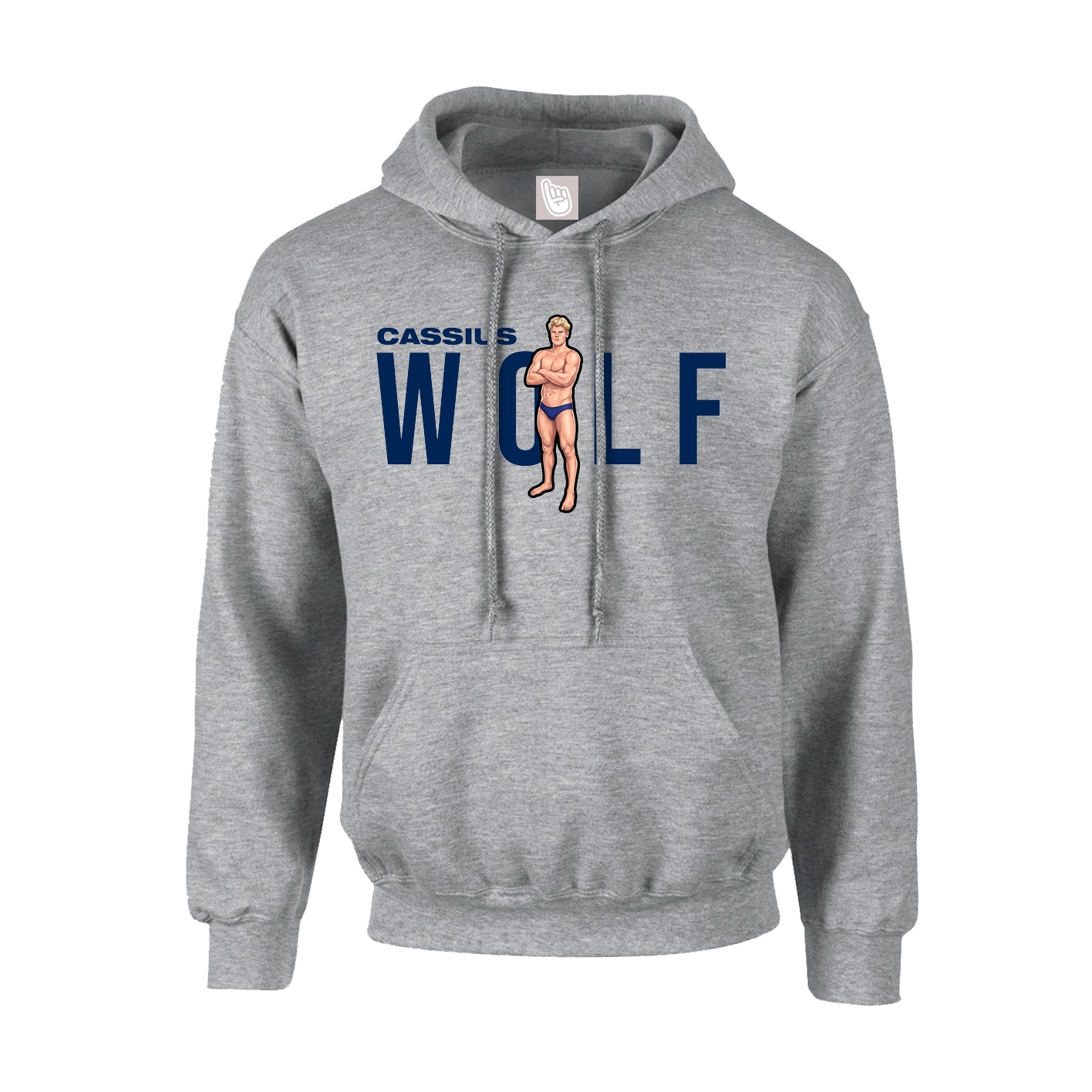 Youth Hoodie — Player Name in Grey