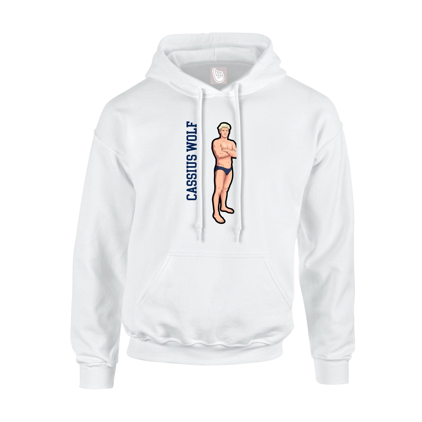 Hoodie — Name Vertical in White