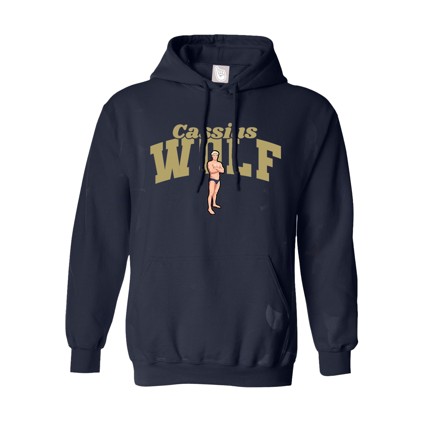 Youth Hoodie — Signature Arch in Navy