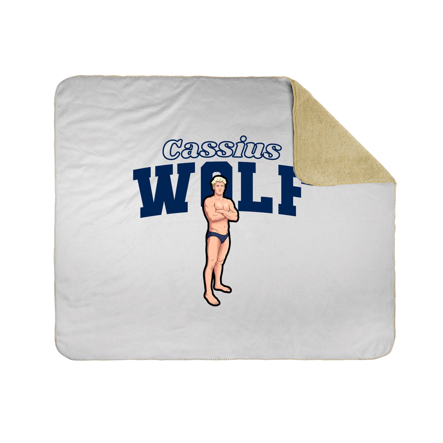 Throw Blanket — Name Arch in White