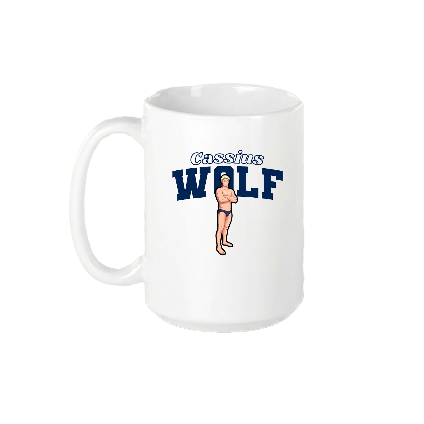 15oz Coffee Mug — Name Arch in White