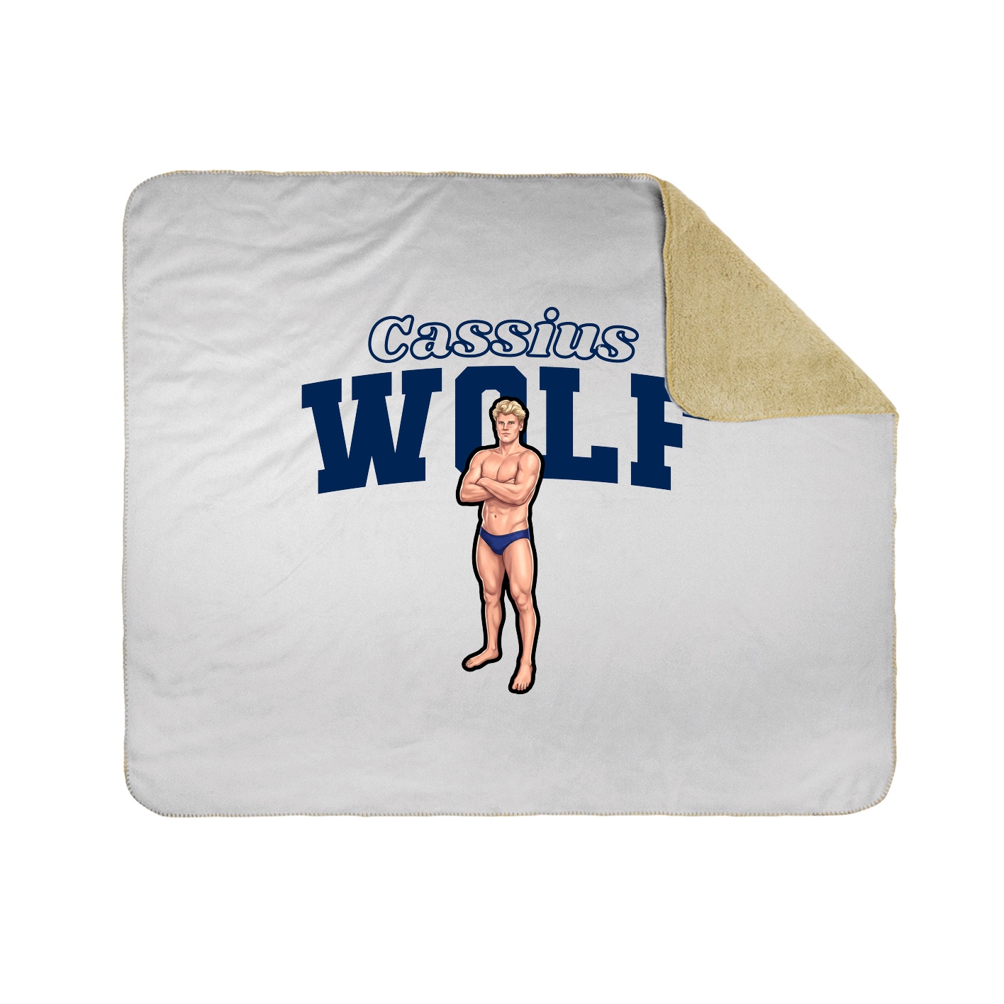 Throw Blanket — Name Arch in White