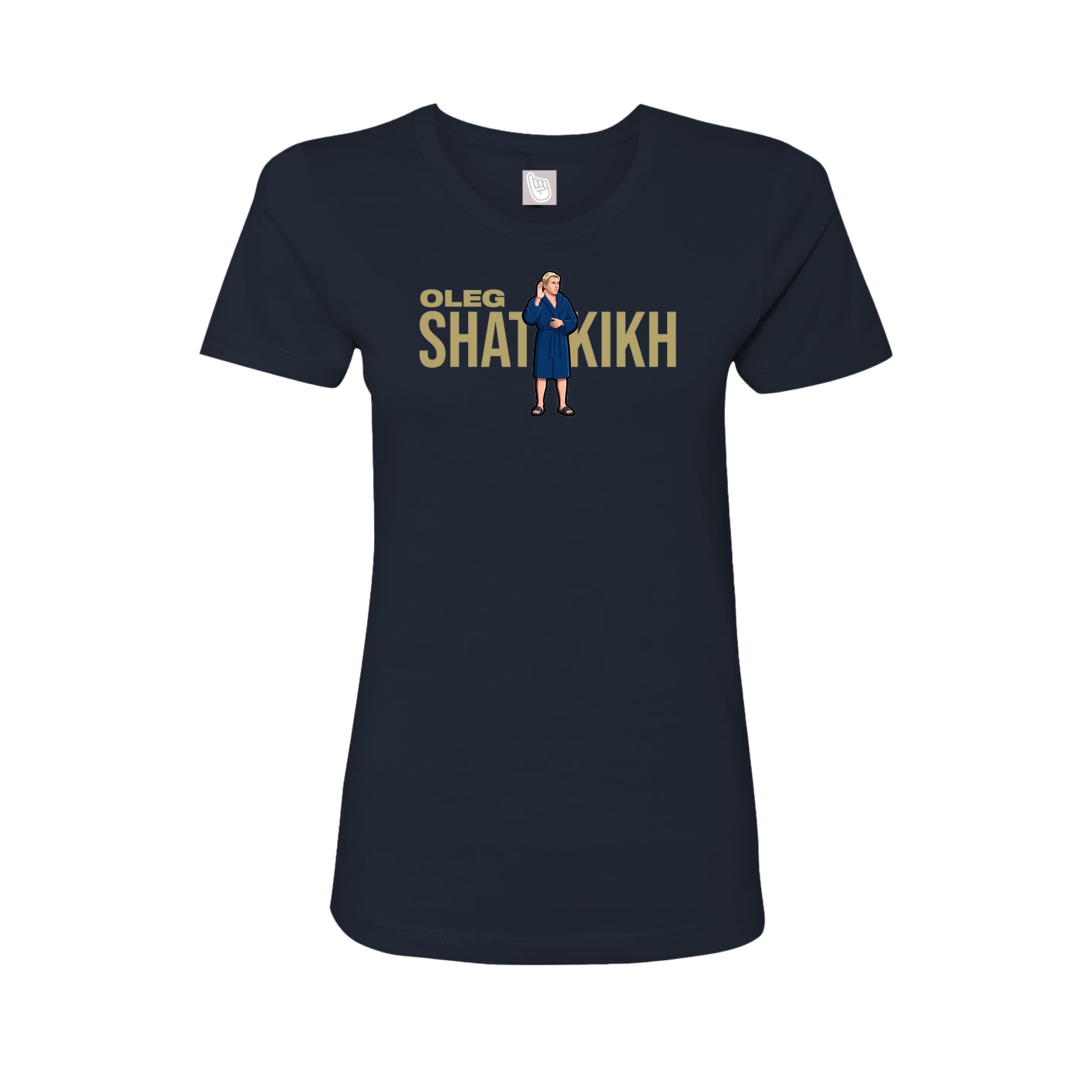 Fitted Women's Tee — Player Name in Navy