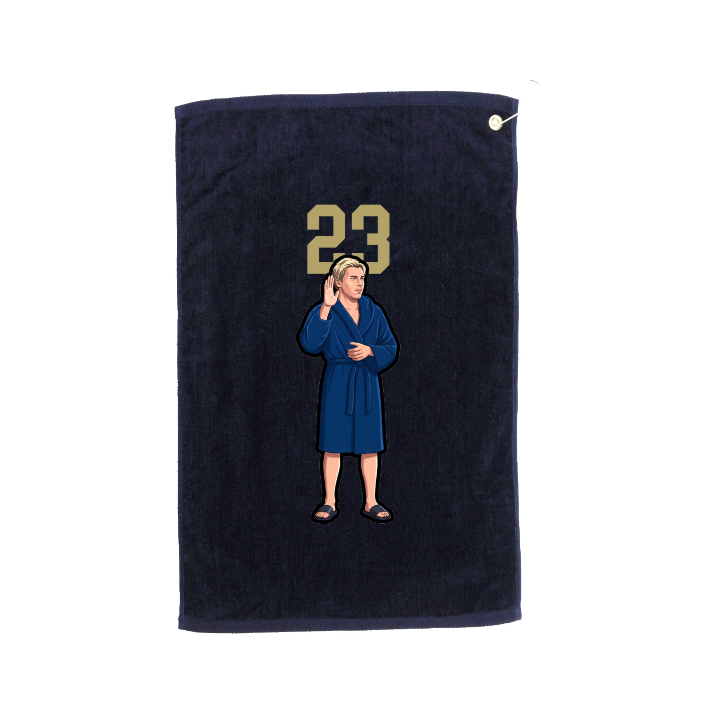 Golf Towel — Number Top in Navy