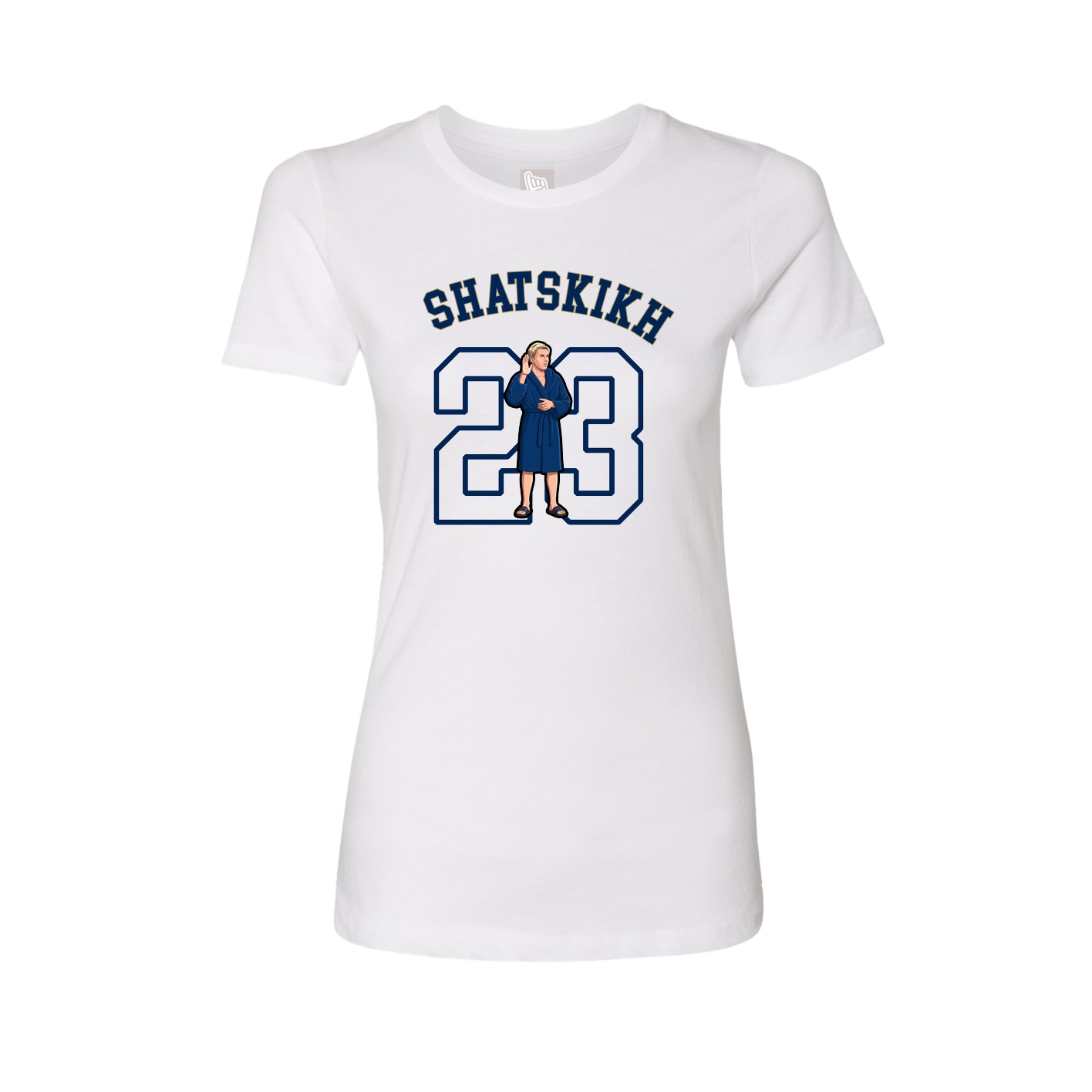 Fitted Women's Tee — Shirsey Arch in White