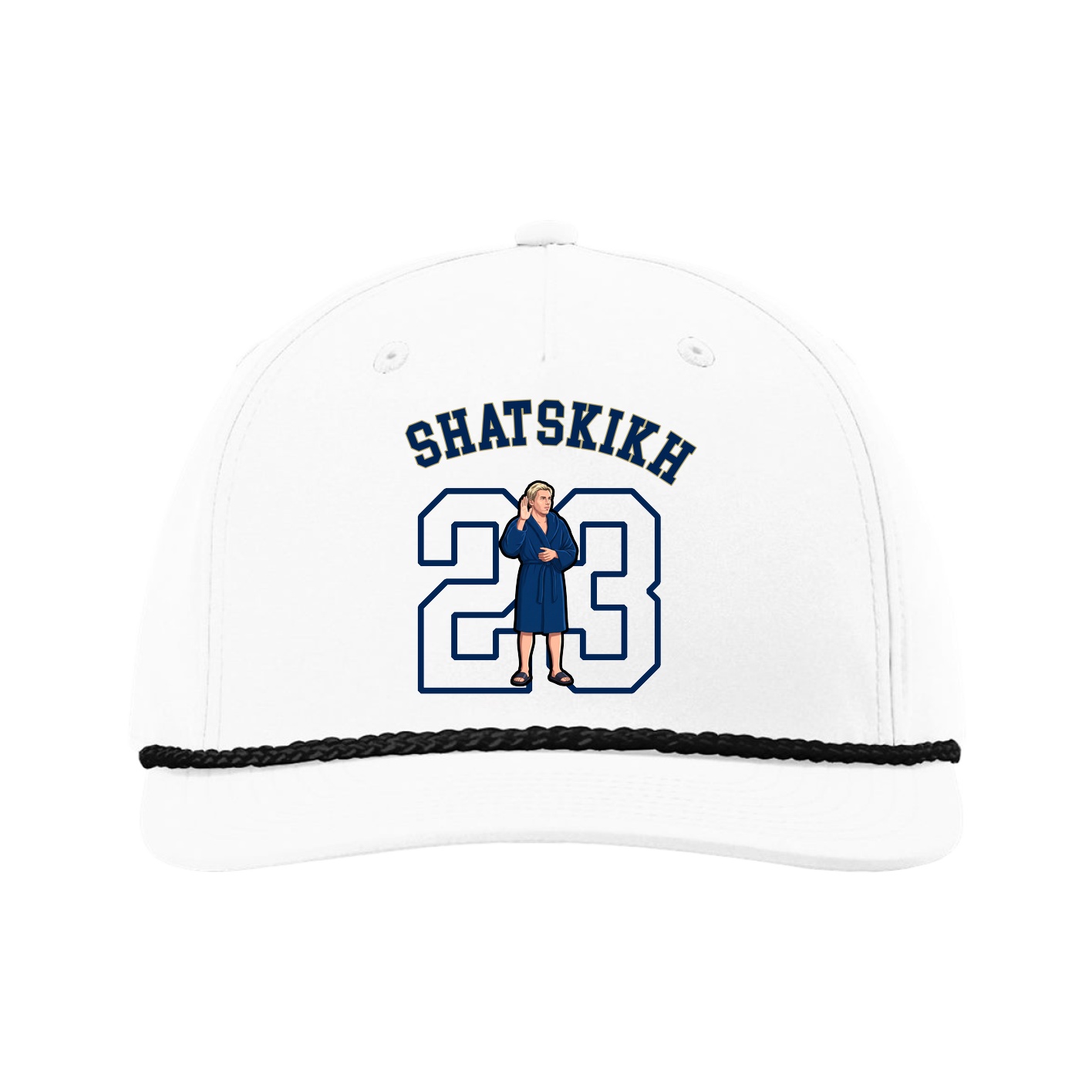 Five-Panel Classic Rope Cap — Shirsey Arch in White