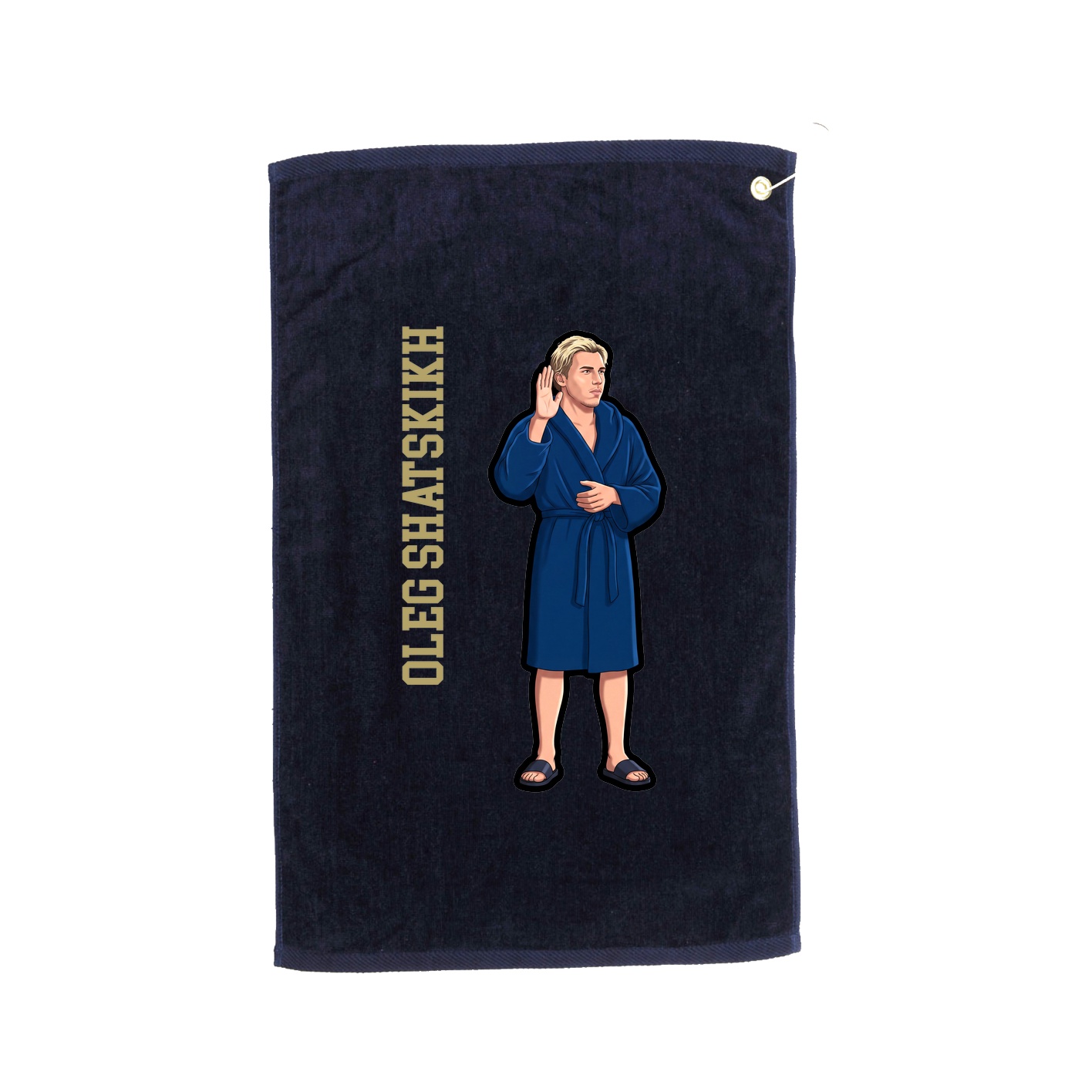 Golf Towel — Name Vertical in Navy