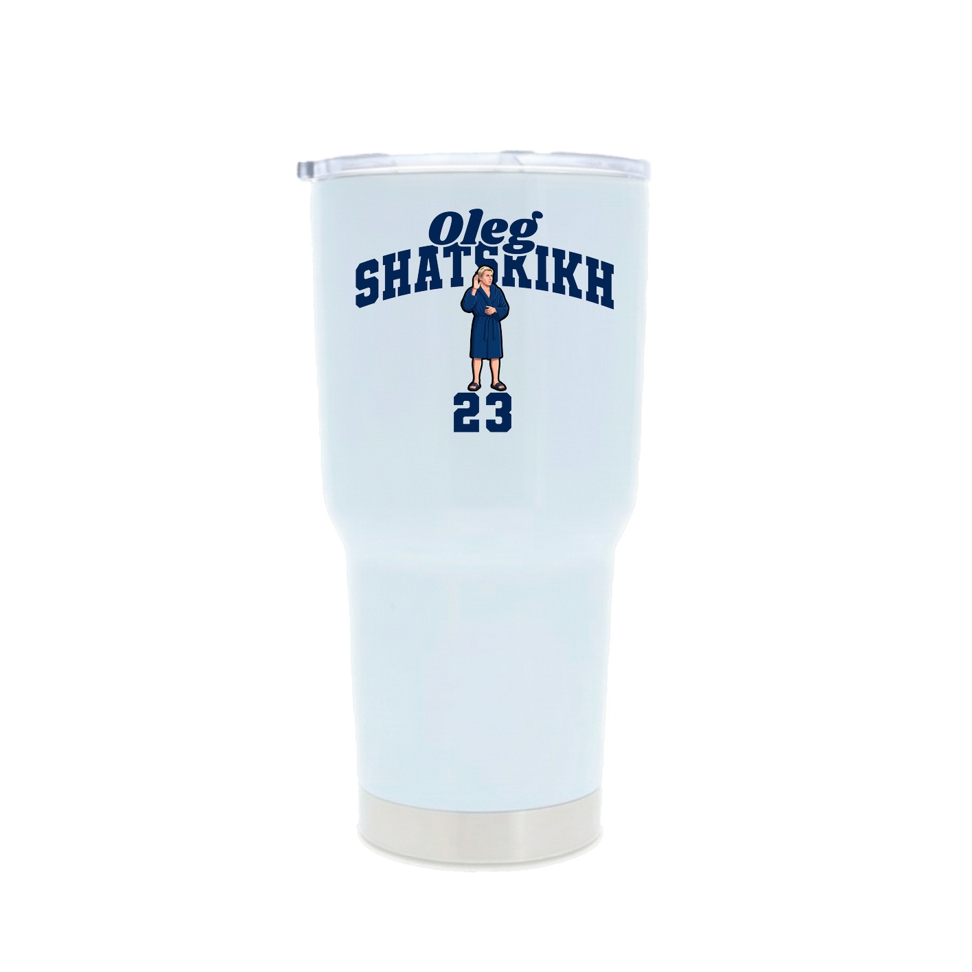 30oz Stainless Steel Tumbler — Signature Arch in White