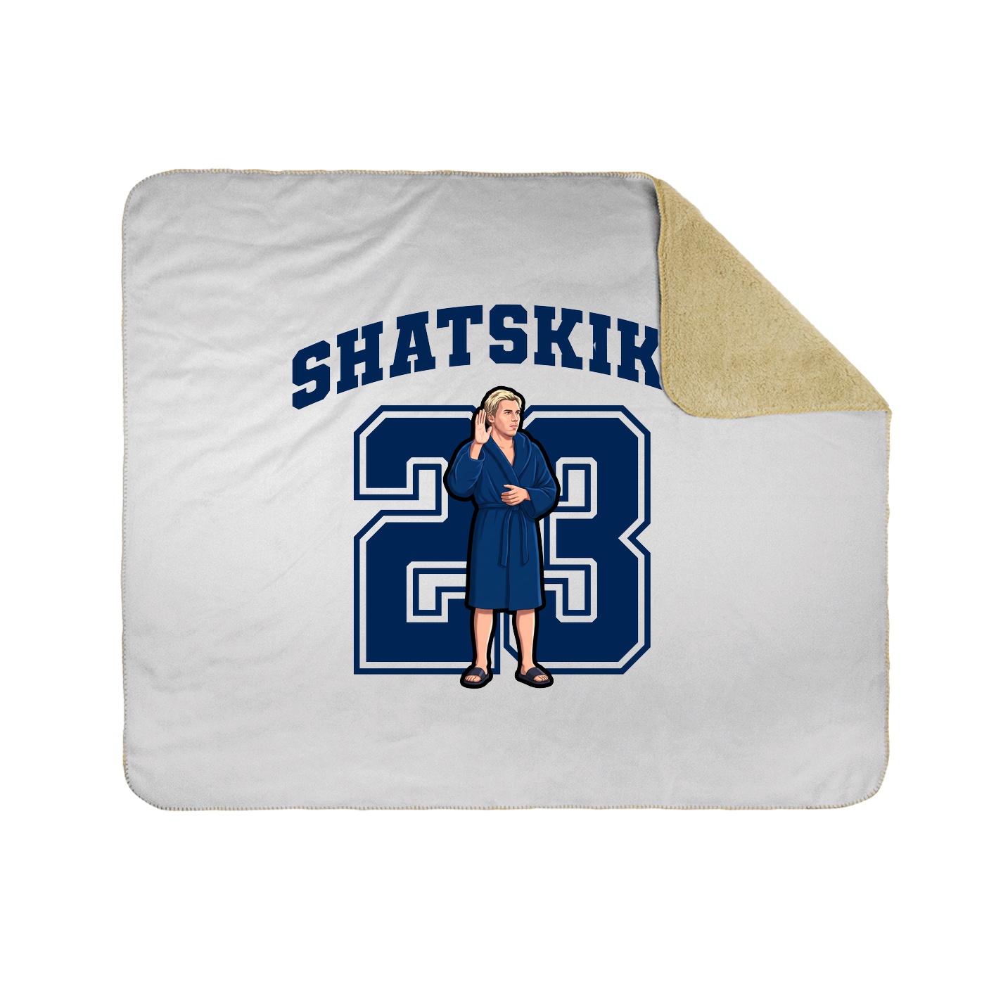 Throw Blanket — Number in White