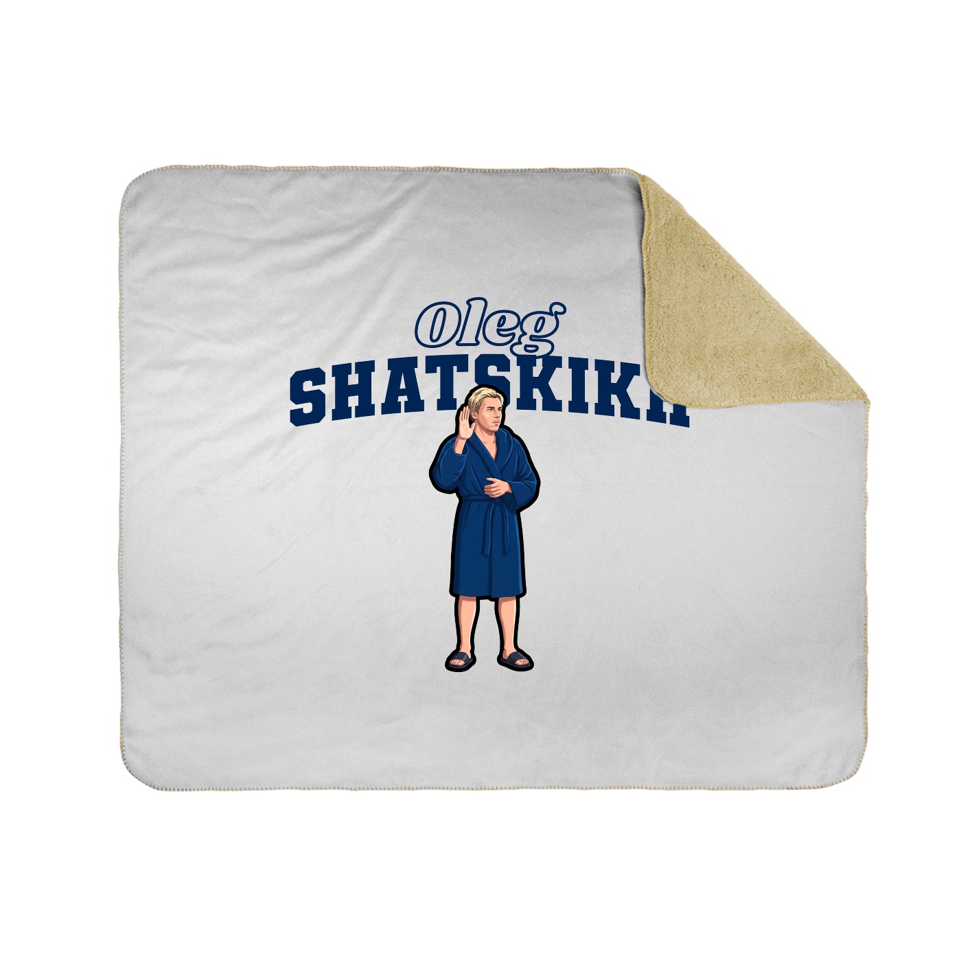 Throw Blanket — Name Arch in White
