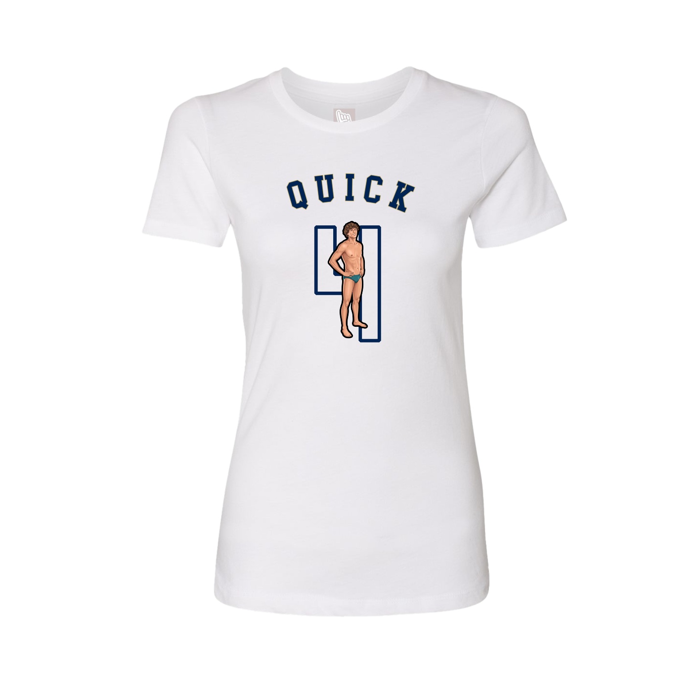 Fitted Women's Tee — Shirsey Arch in White