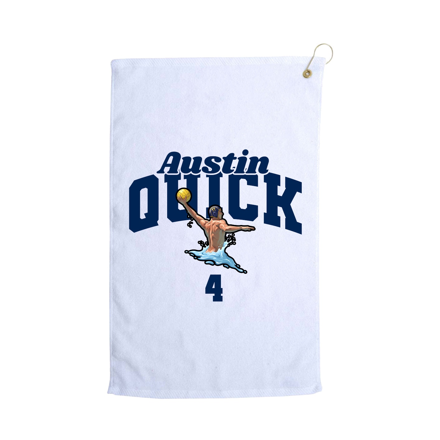 Golf Towel — Signature Arch in White