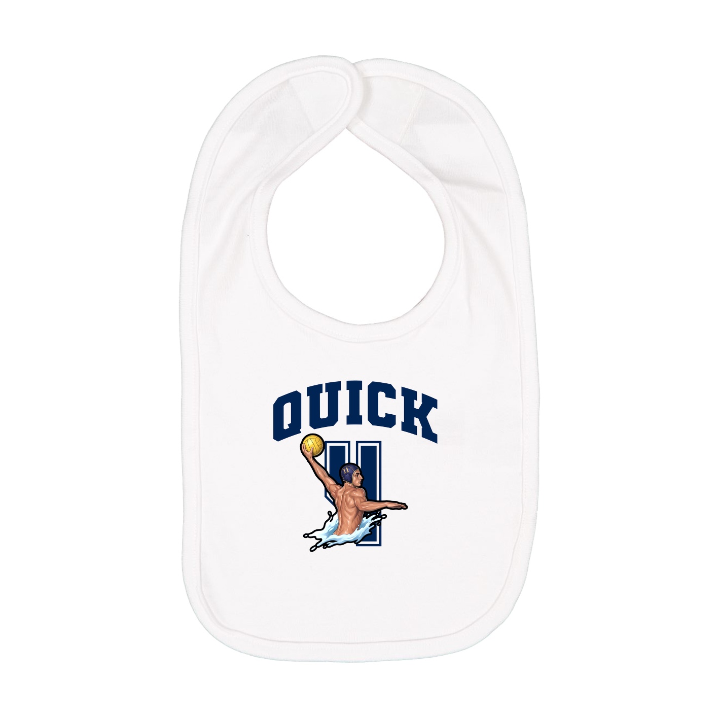 Infant Bib — Number in White