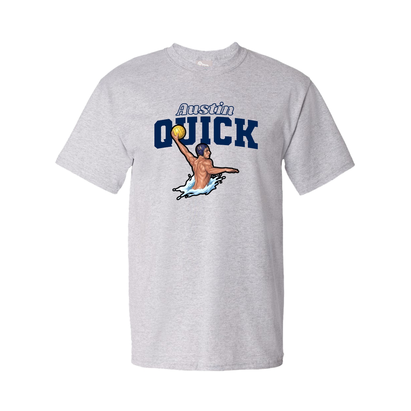 Youth Tee — Name Arch in Grey