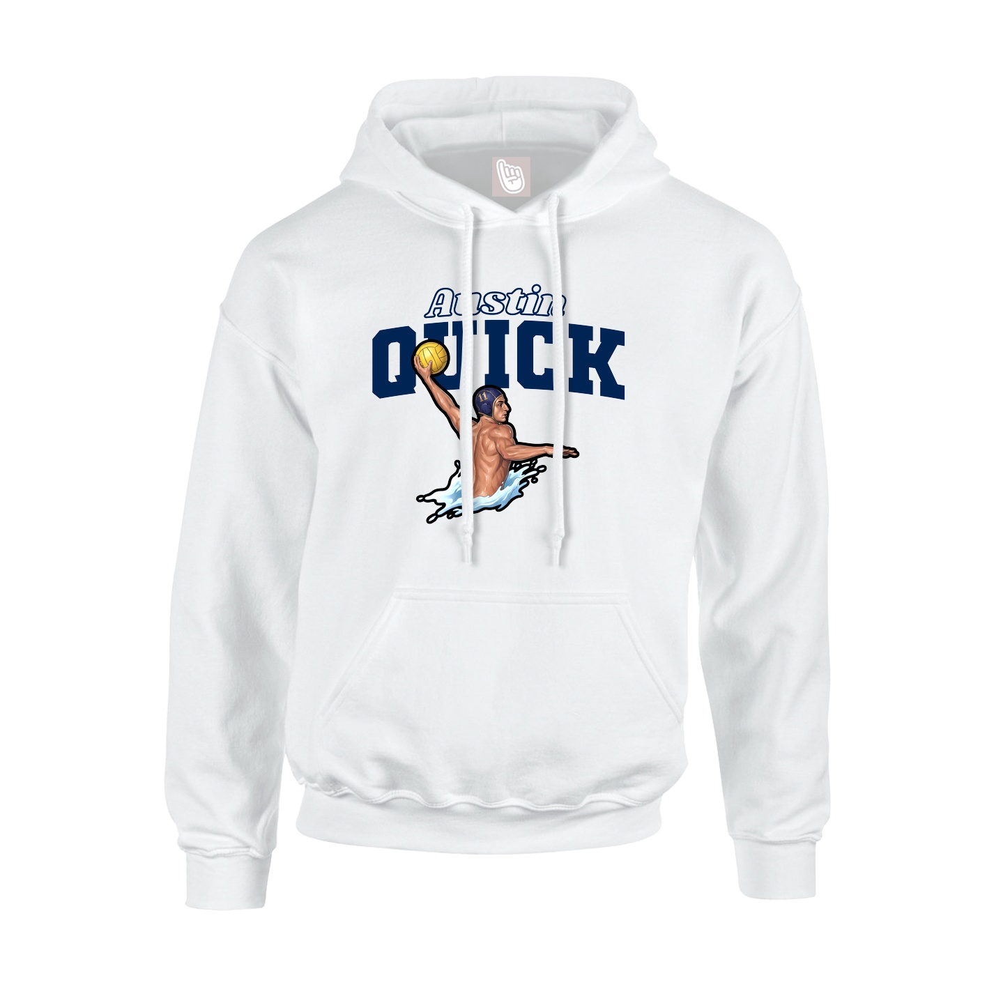 Hoodie — Name Arch in White