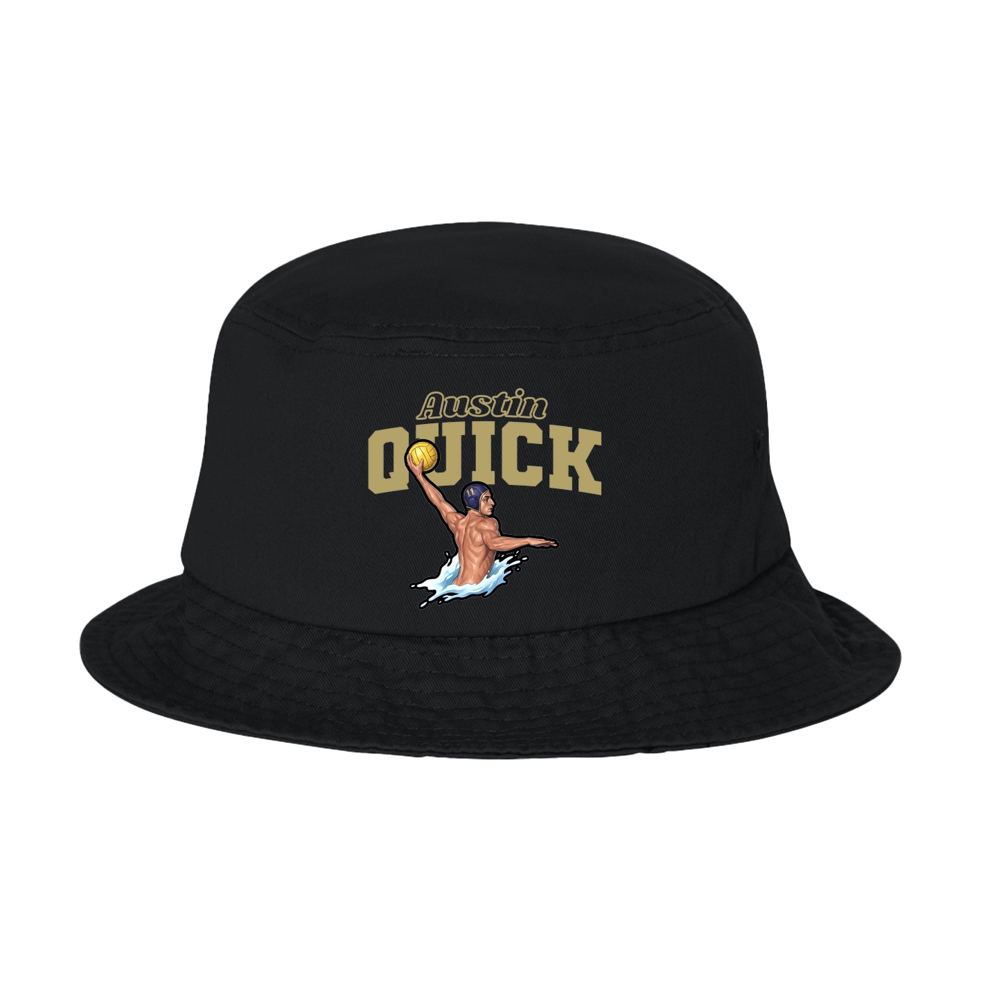 Bucket Cap — Name Arch in Black