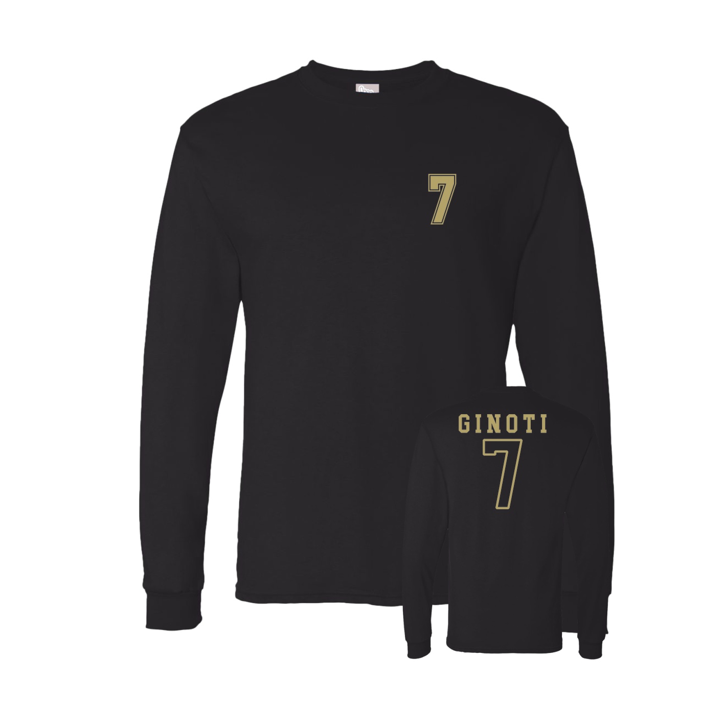 Long Sleeve Tee — Chest Back in Black