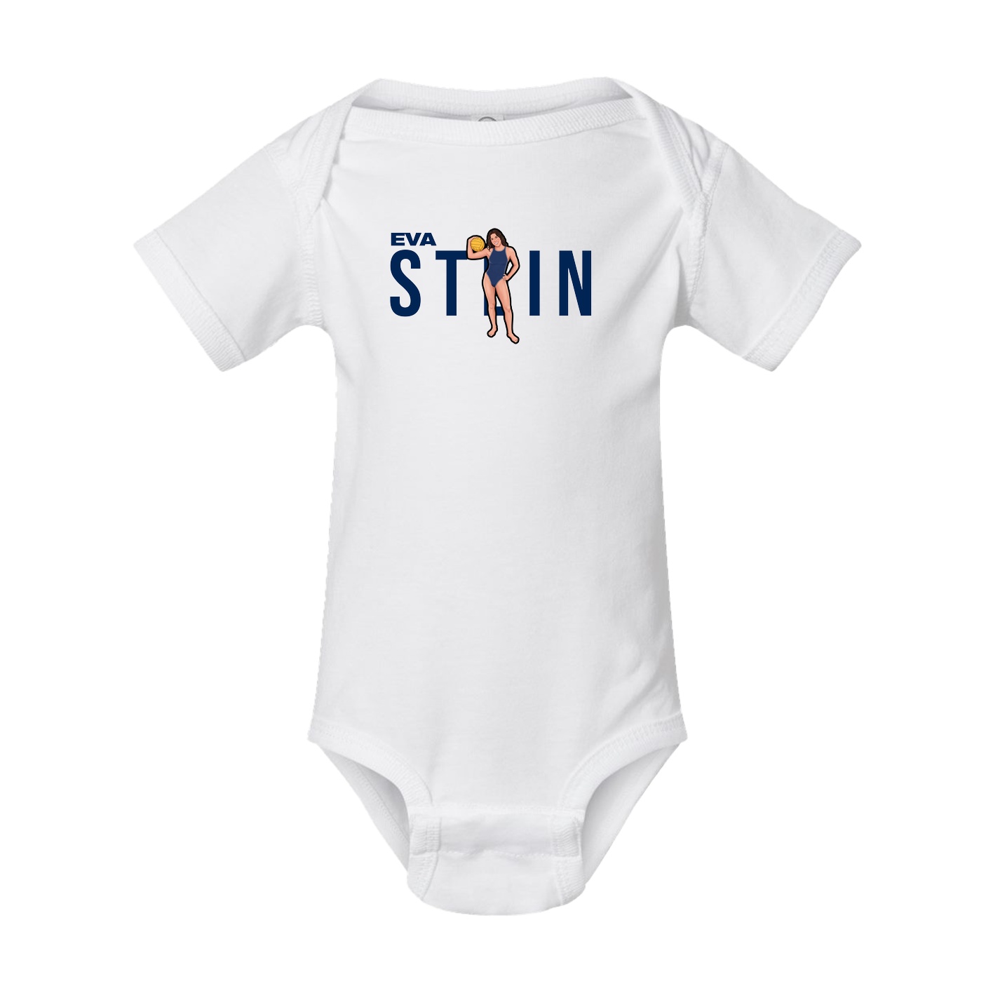 Baby Onesie — Player Name in White