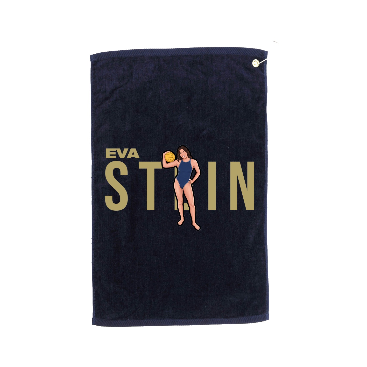 Golf Towel — Player Name in Navy