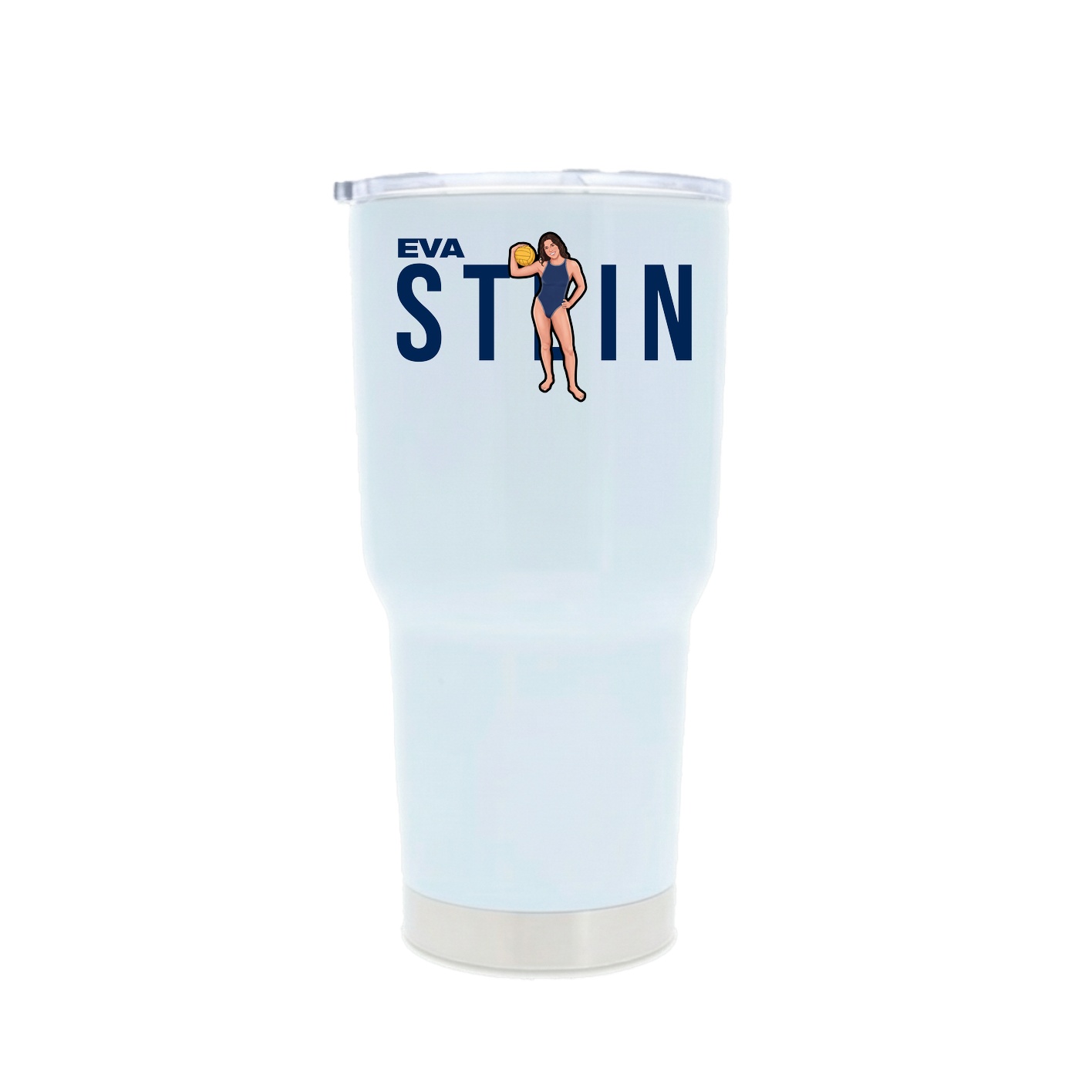30oz Stainless Steel Tumbler — Player Name in White
