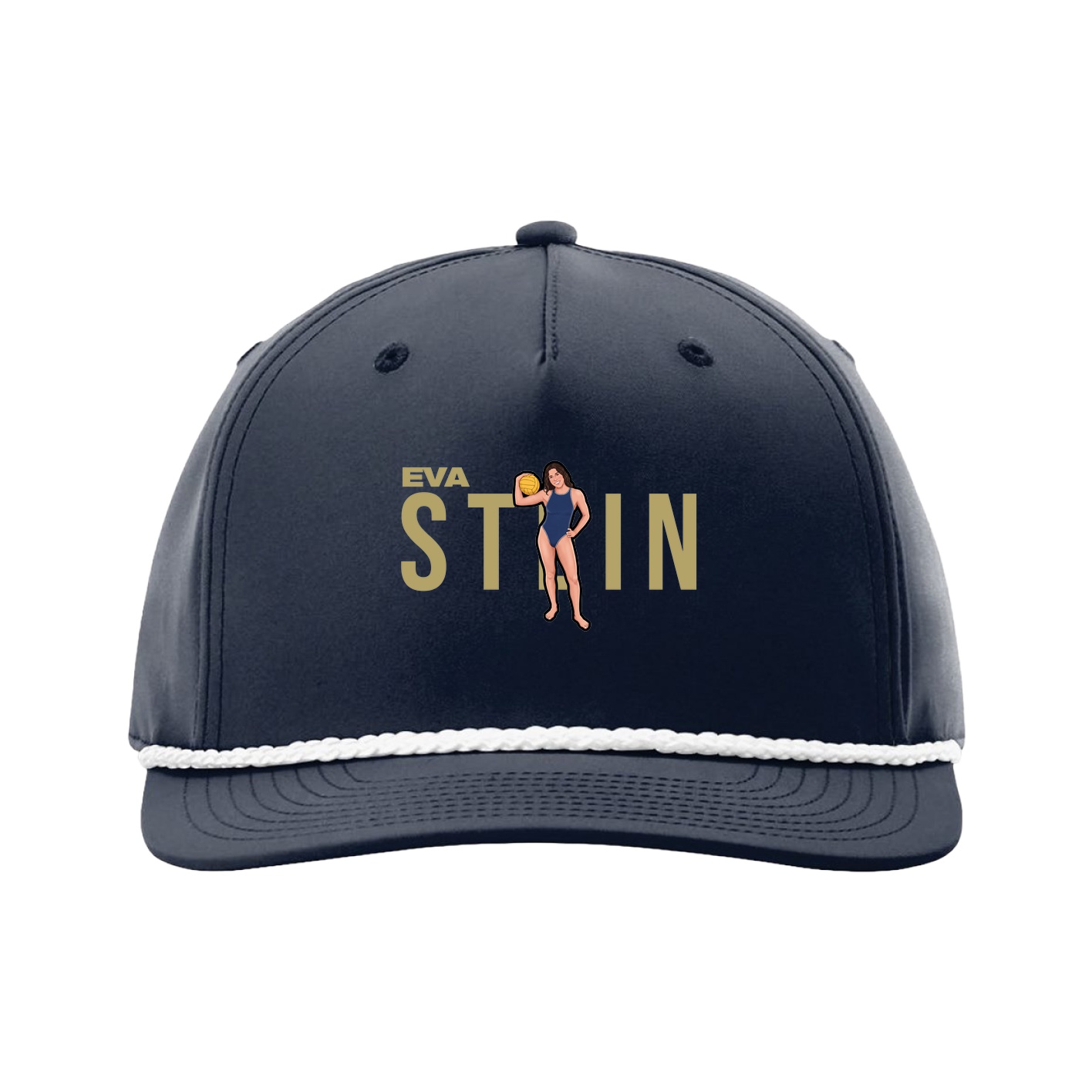 Five-Panel Classic Rope Cap — Player Name in Navy