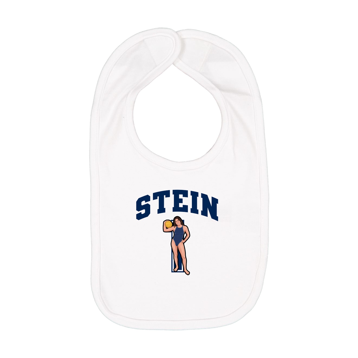 Infant Bib — Number in White