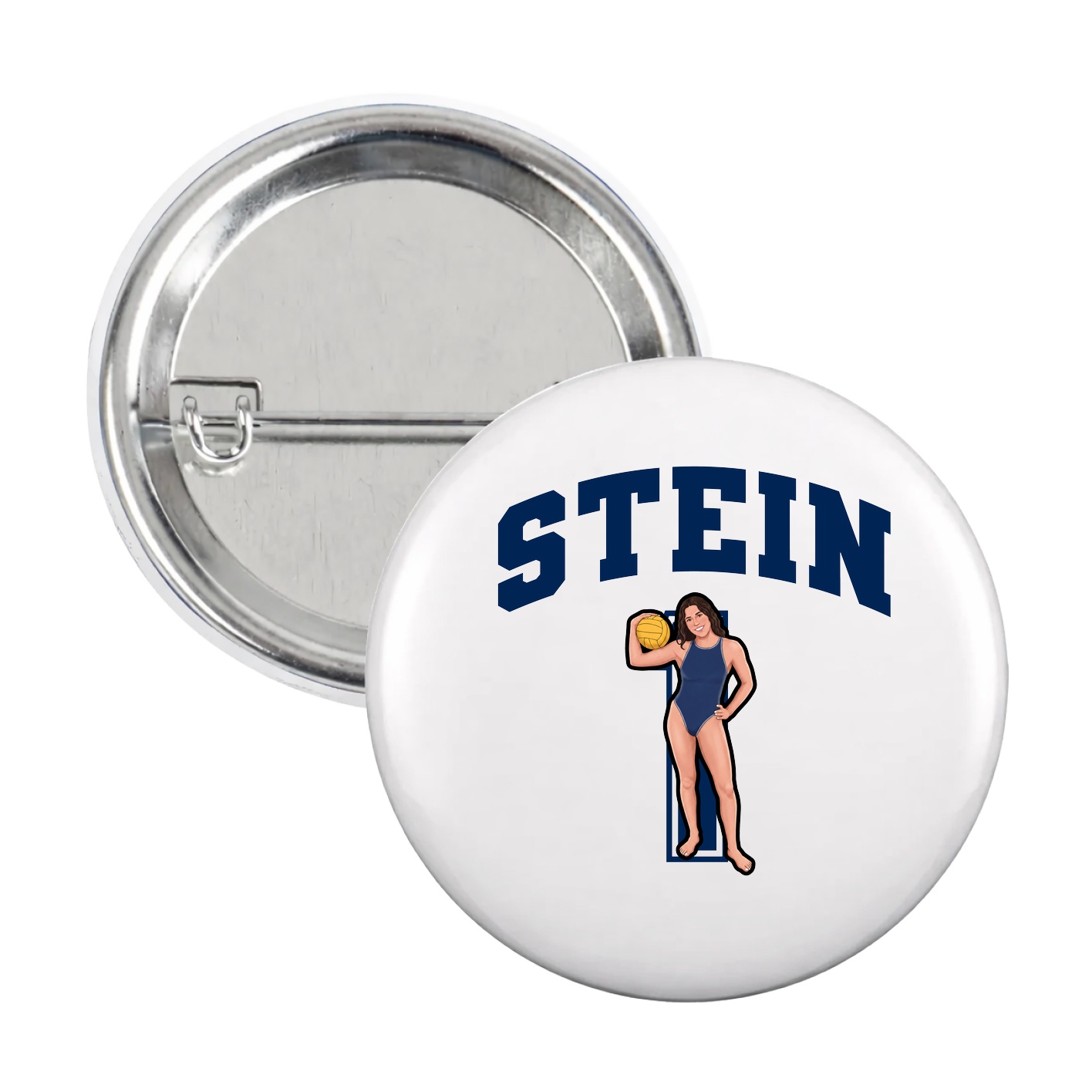 Game Day Button — Number in White