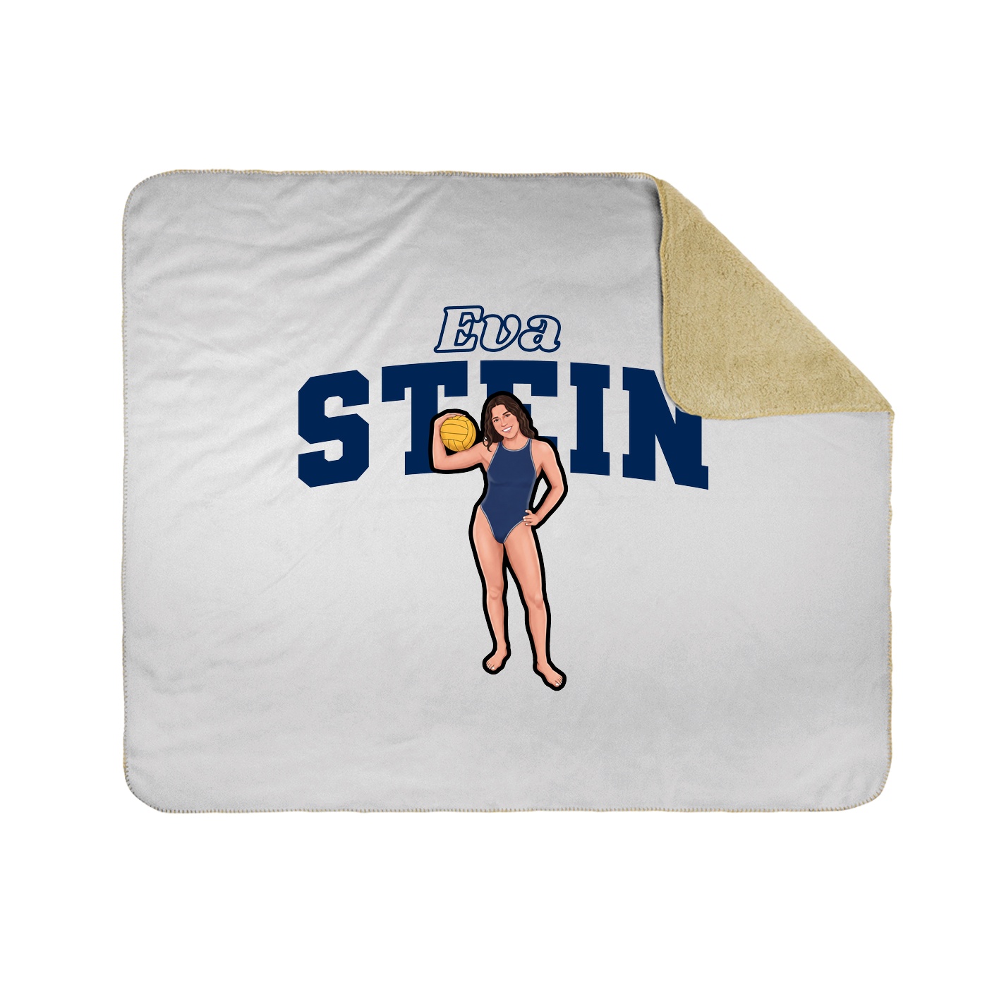 Throw Blanket — Name Arch in White