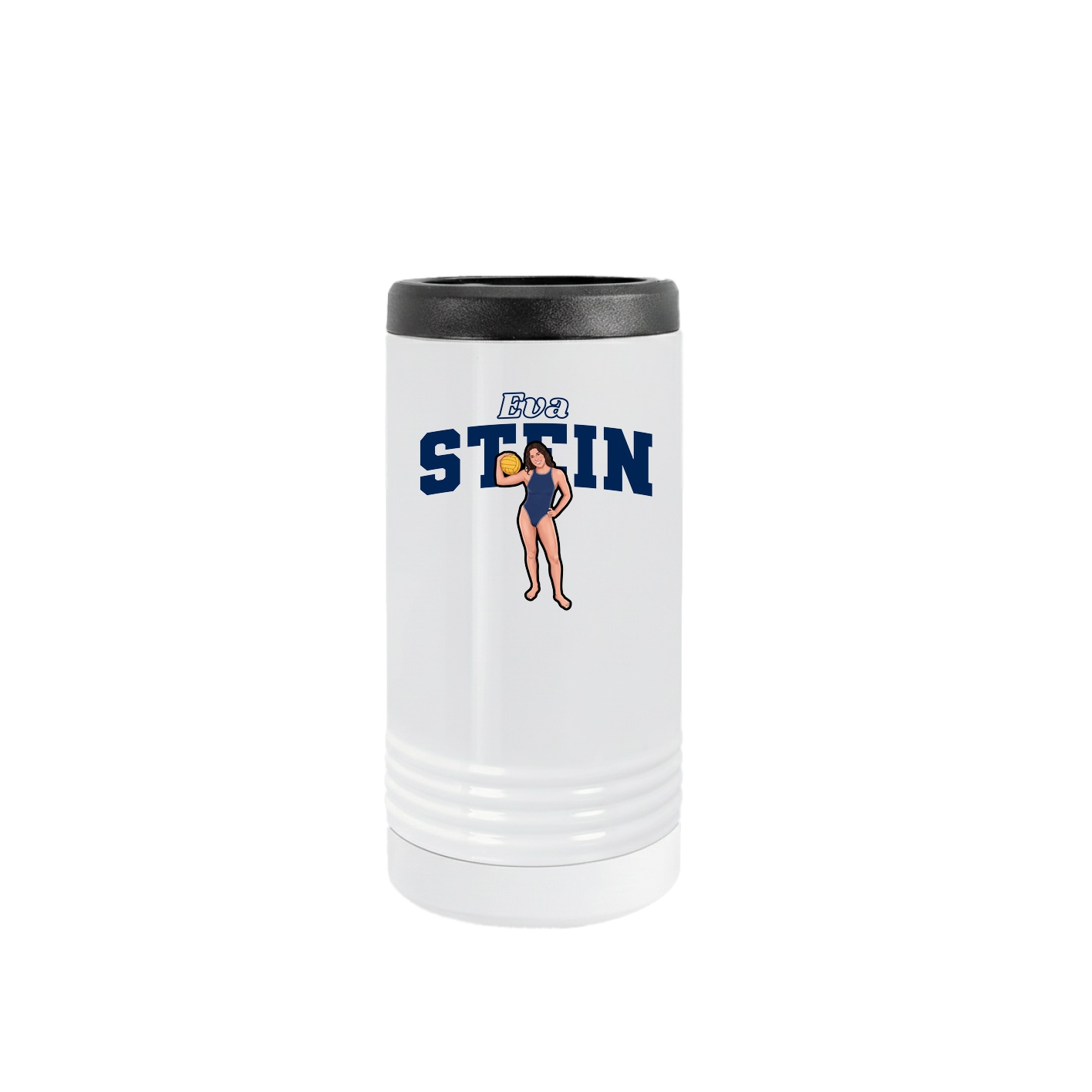 Slim Beverage Holder — Name Arch in White