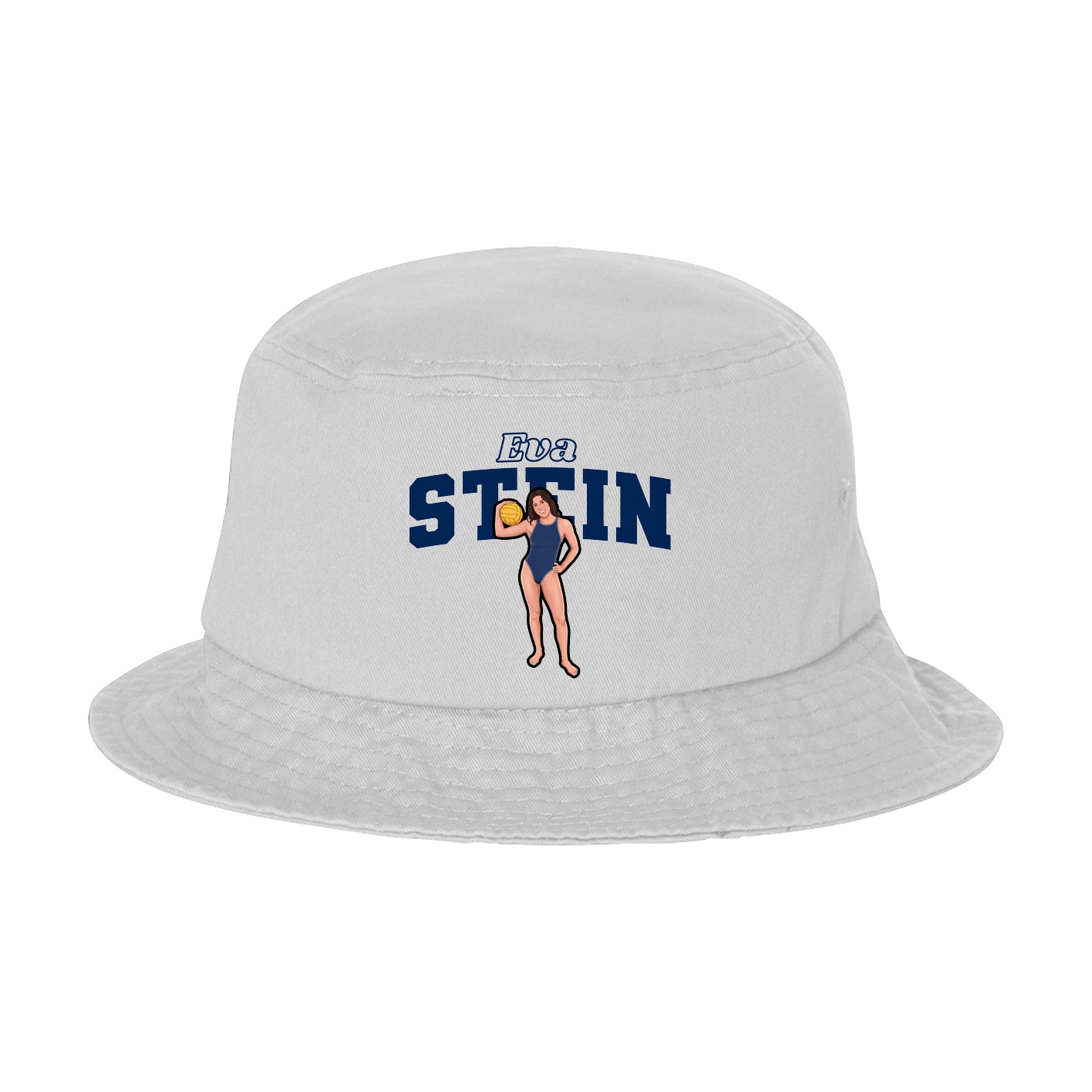 Bucket Cap — Name Arch in White
