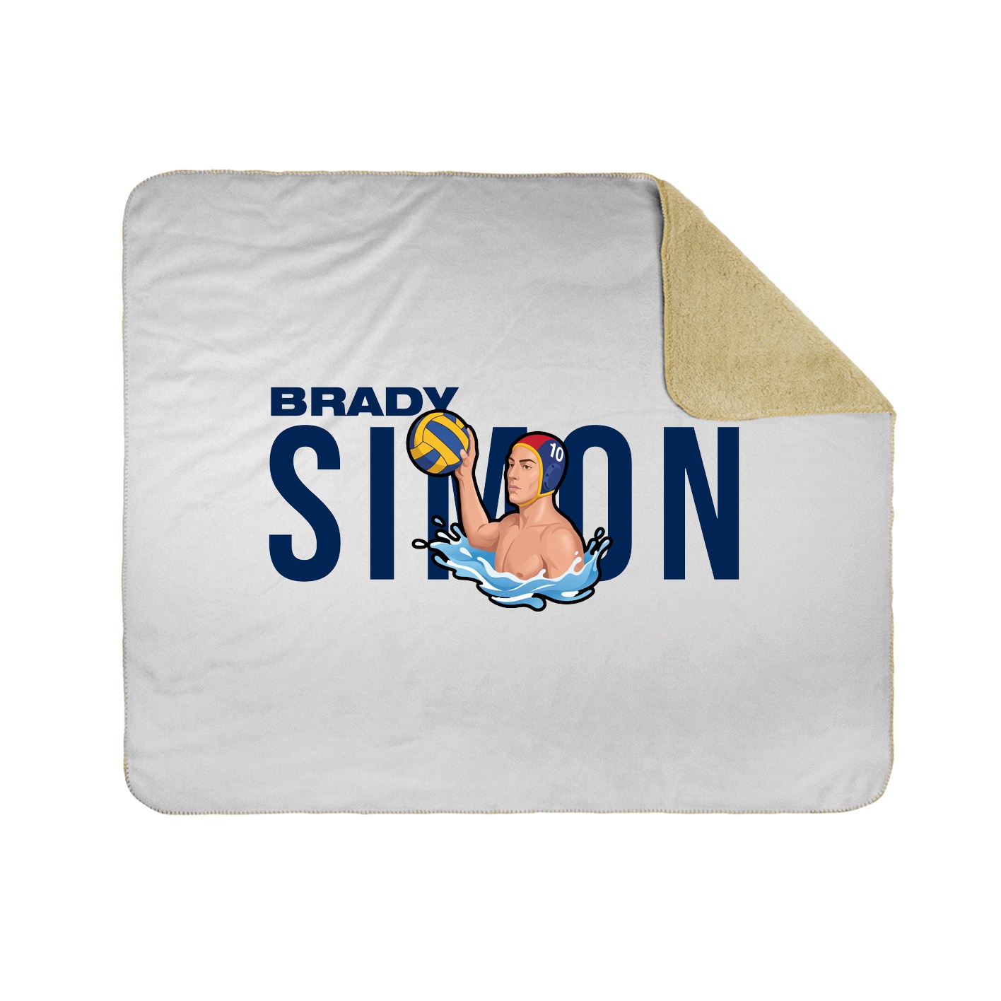 Throw Blanket — Player Name in White
