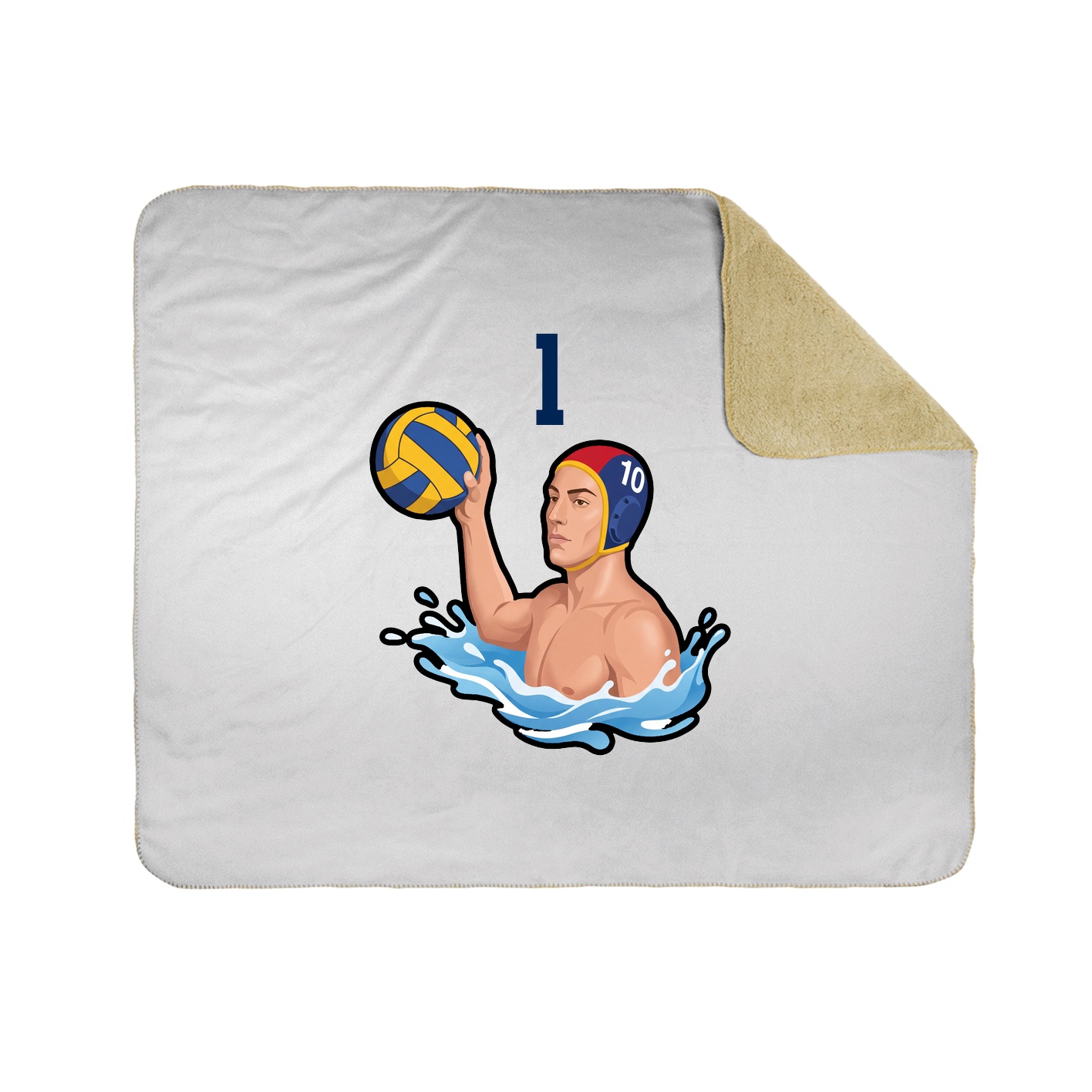 Throw Blanket — Number Top in White