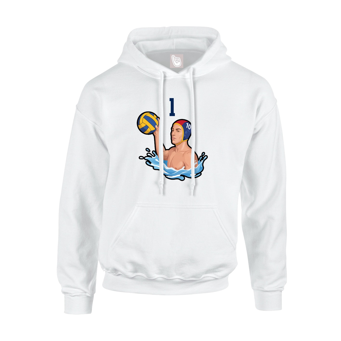 Hoodie — Number Top in White