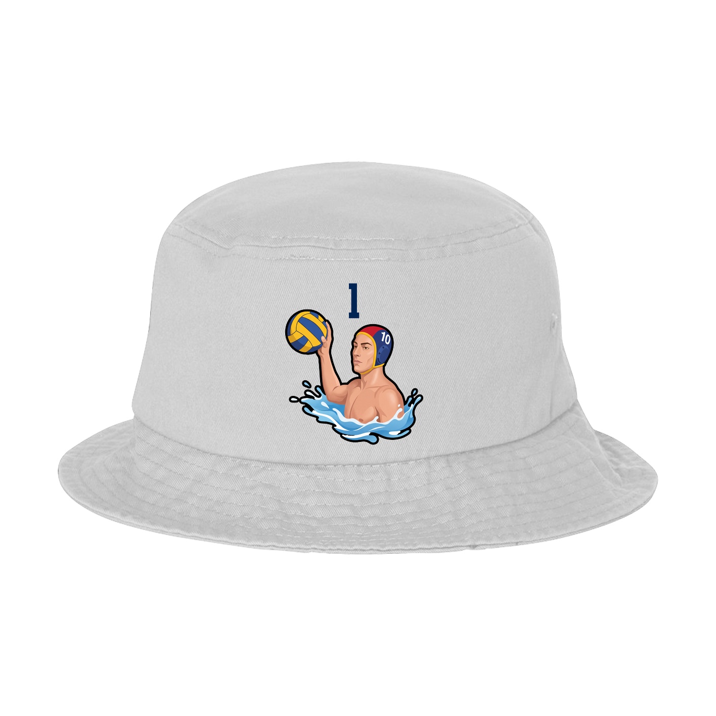 Bucket Cap — Number Top in White