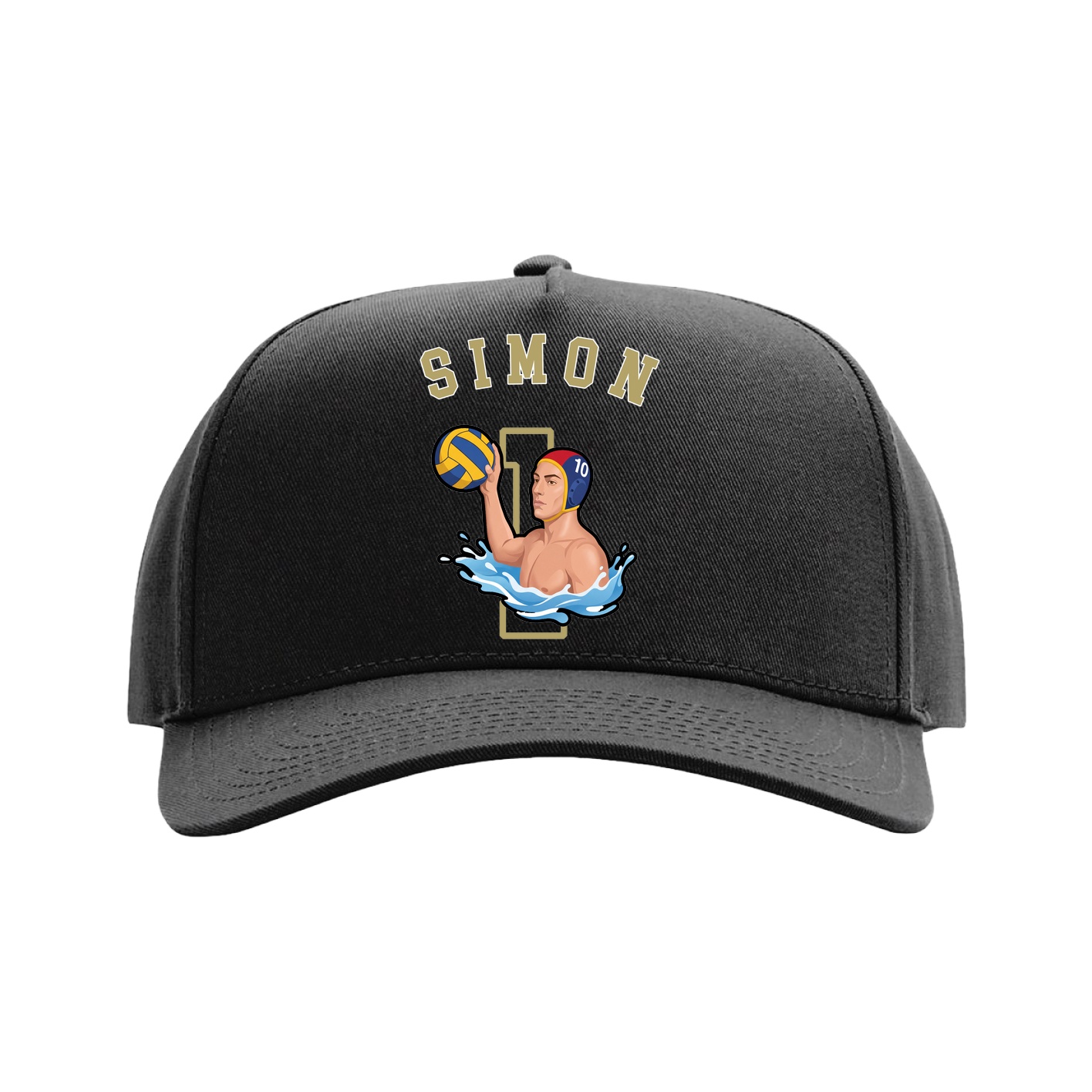 Full Fabric Five-Panel Champ Cap — Shirsey Arch in Black