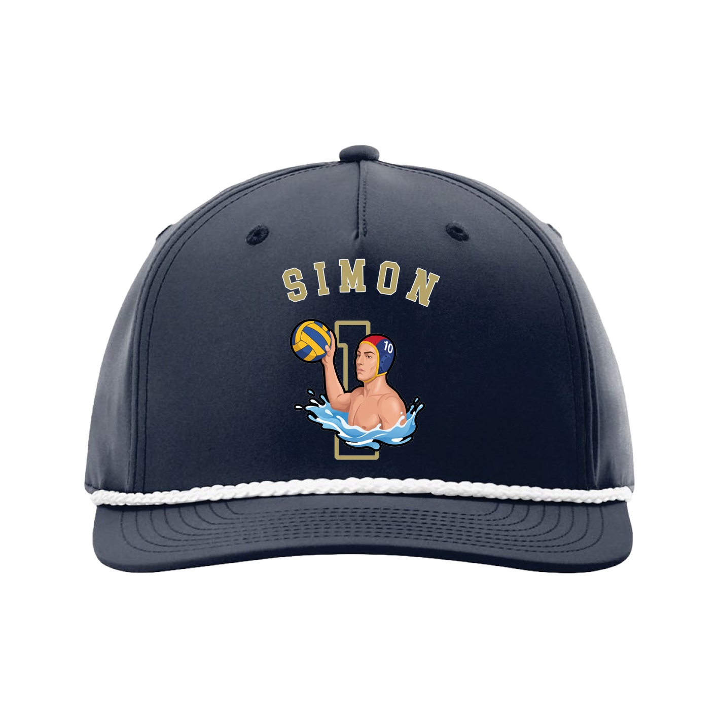 Five-Panel Classic Rope Cap — Shirsey Arch in Navy