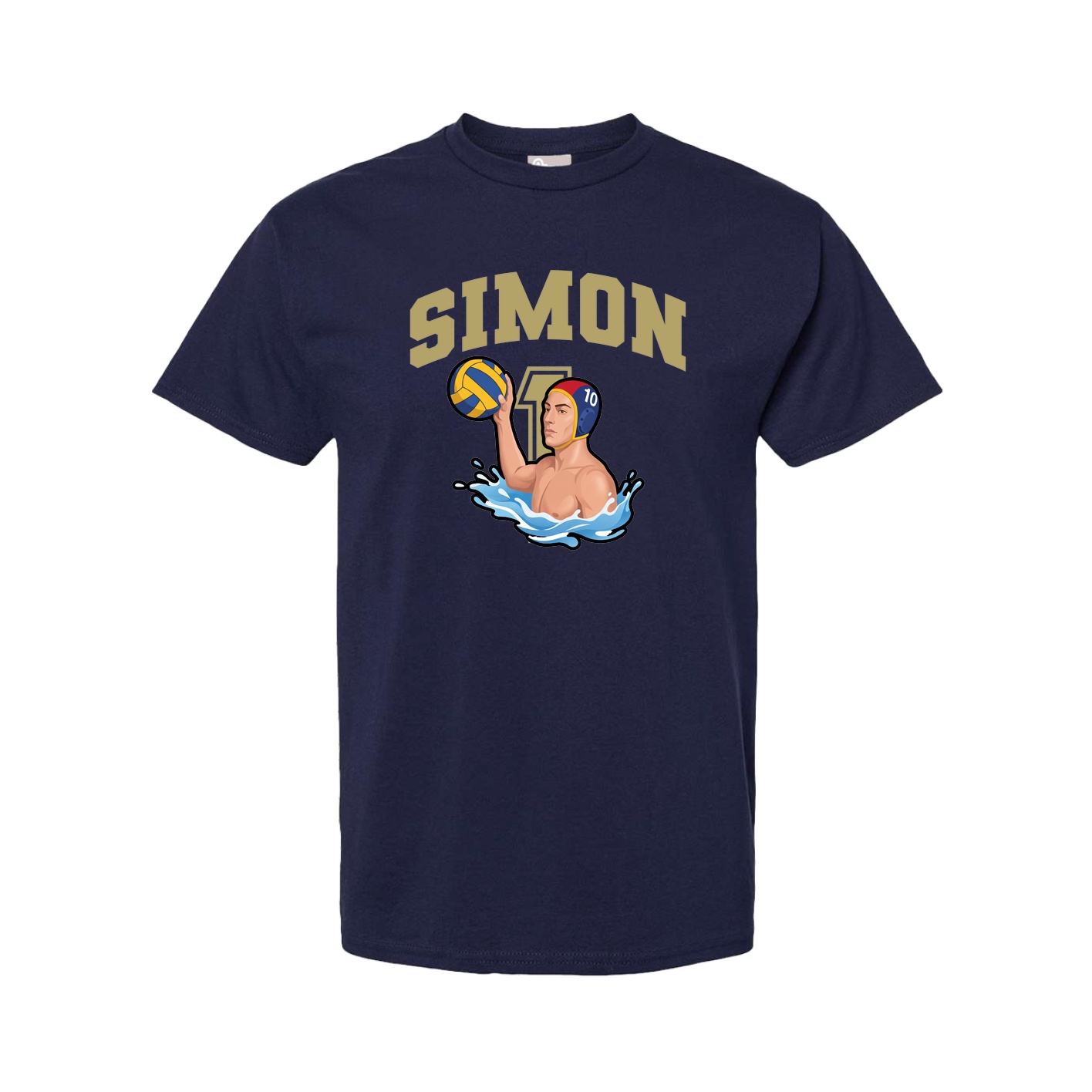 Youth Tee — Number in Navy