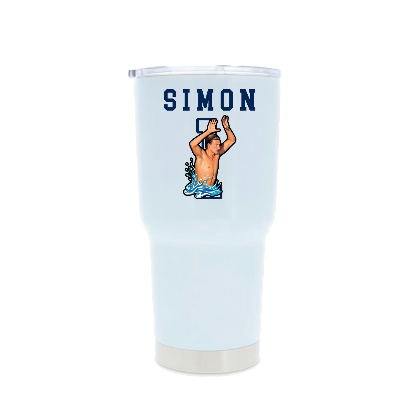 30oz Stainless Steel Tumbler — Shirsey in White