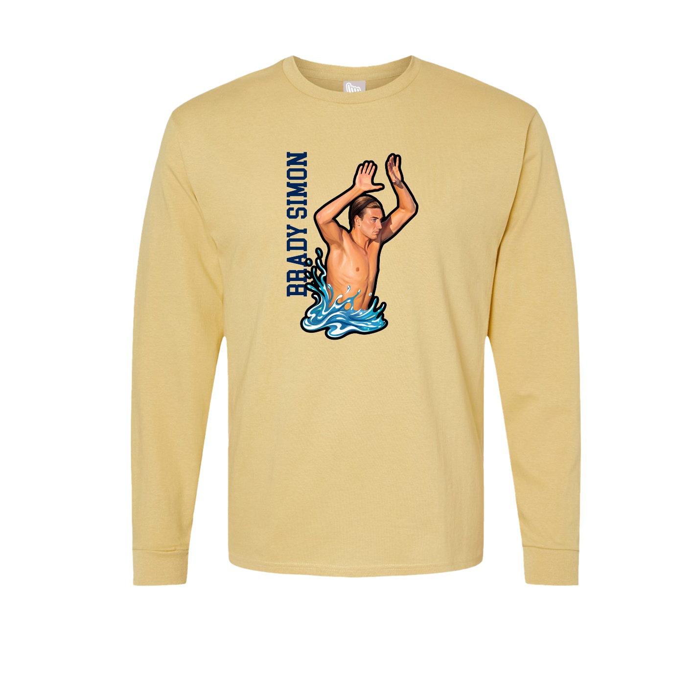Long Sleeve Tee — Name Vertical in Vegas Gold