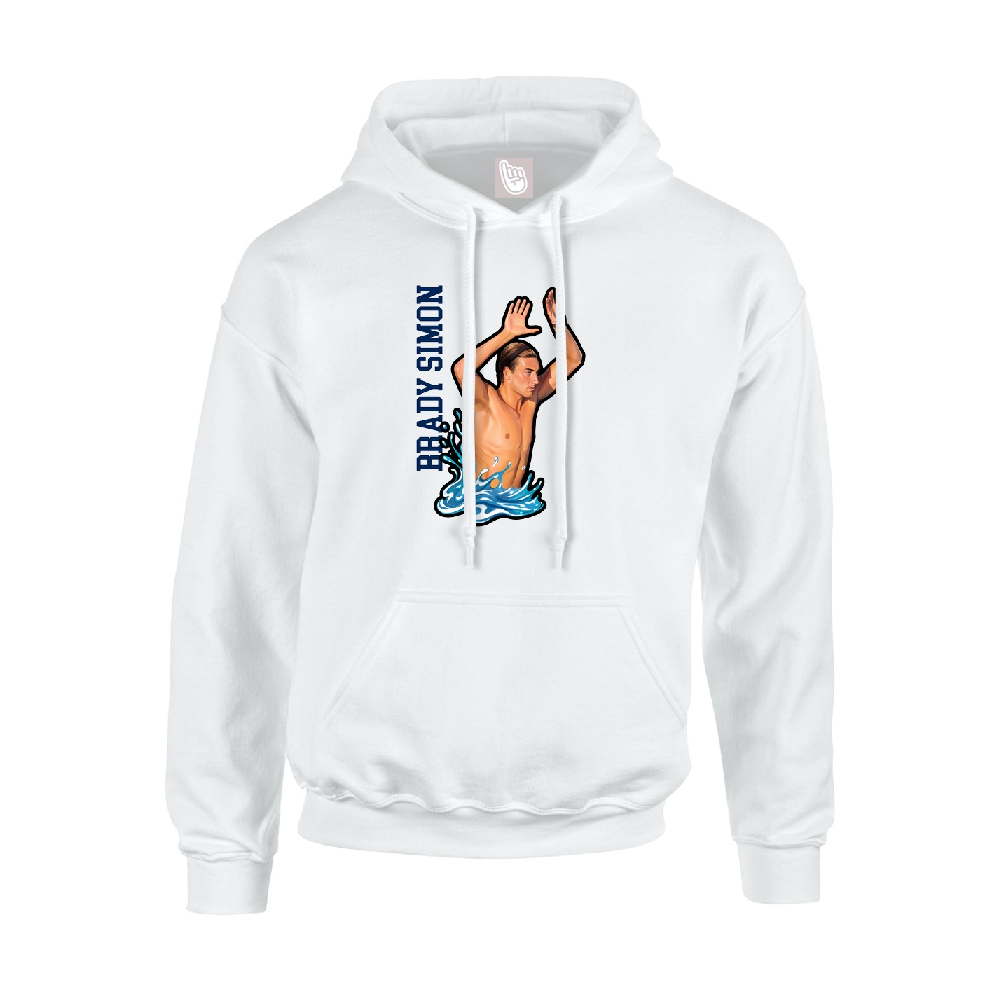 Youth Hoodie — Name Vertical in White