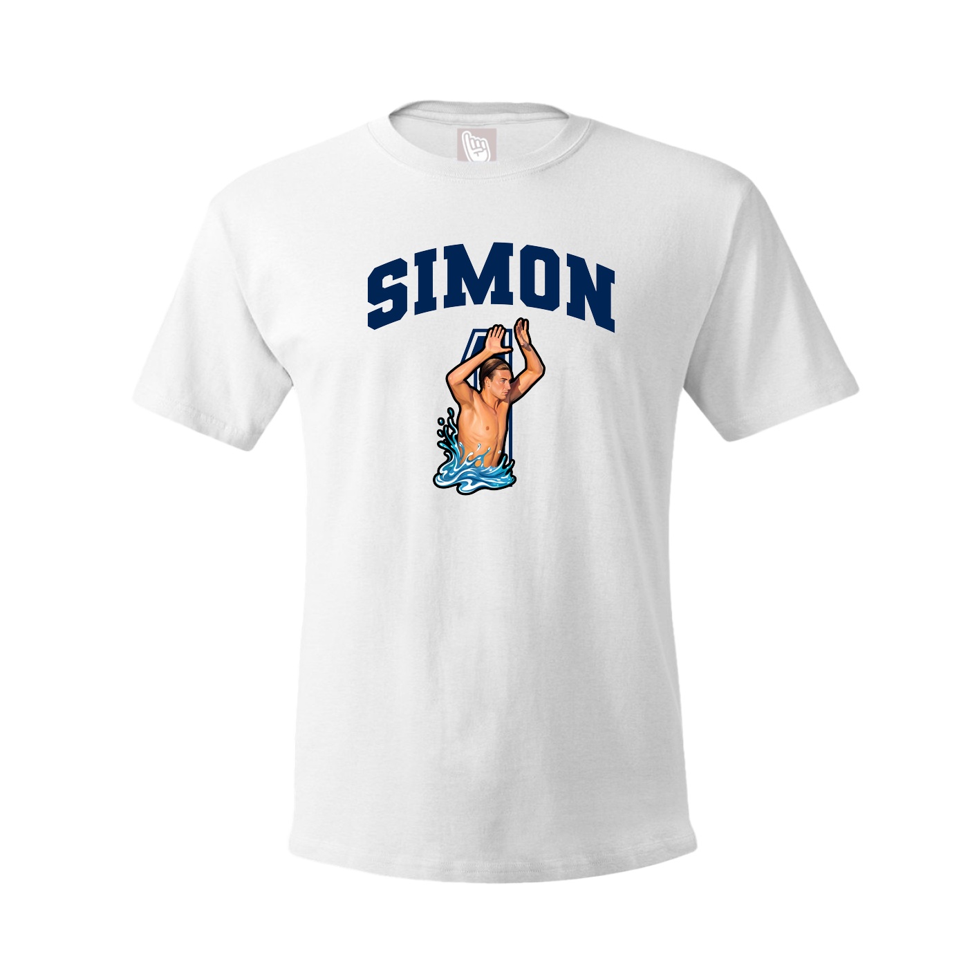 Youth Tee — Number in White